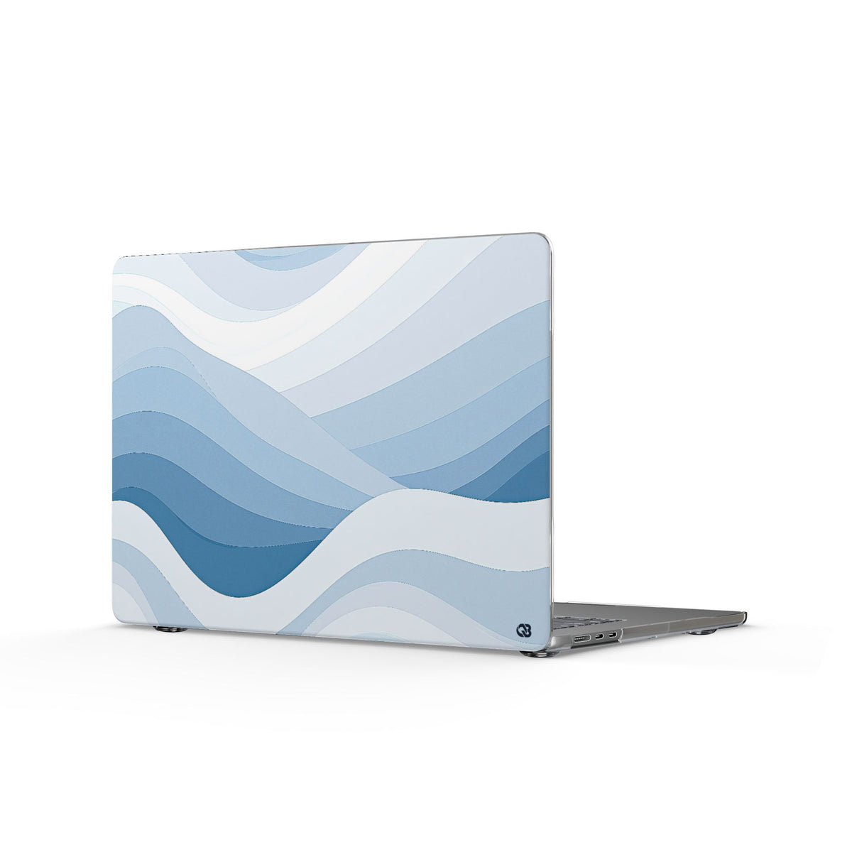 Glacial Contour · Clear Hard Case for MacBook · Blue