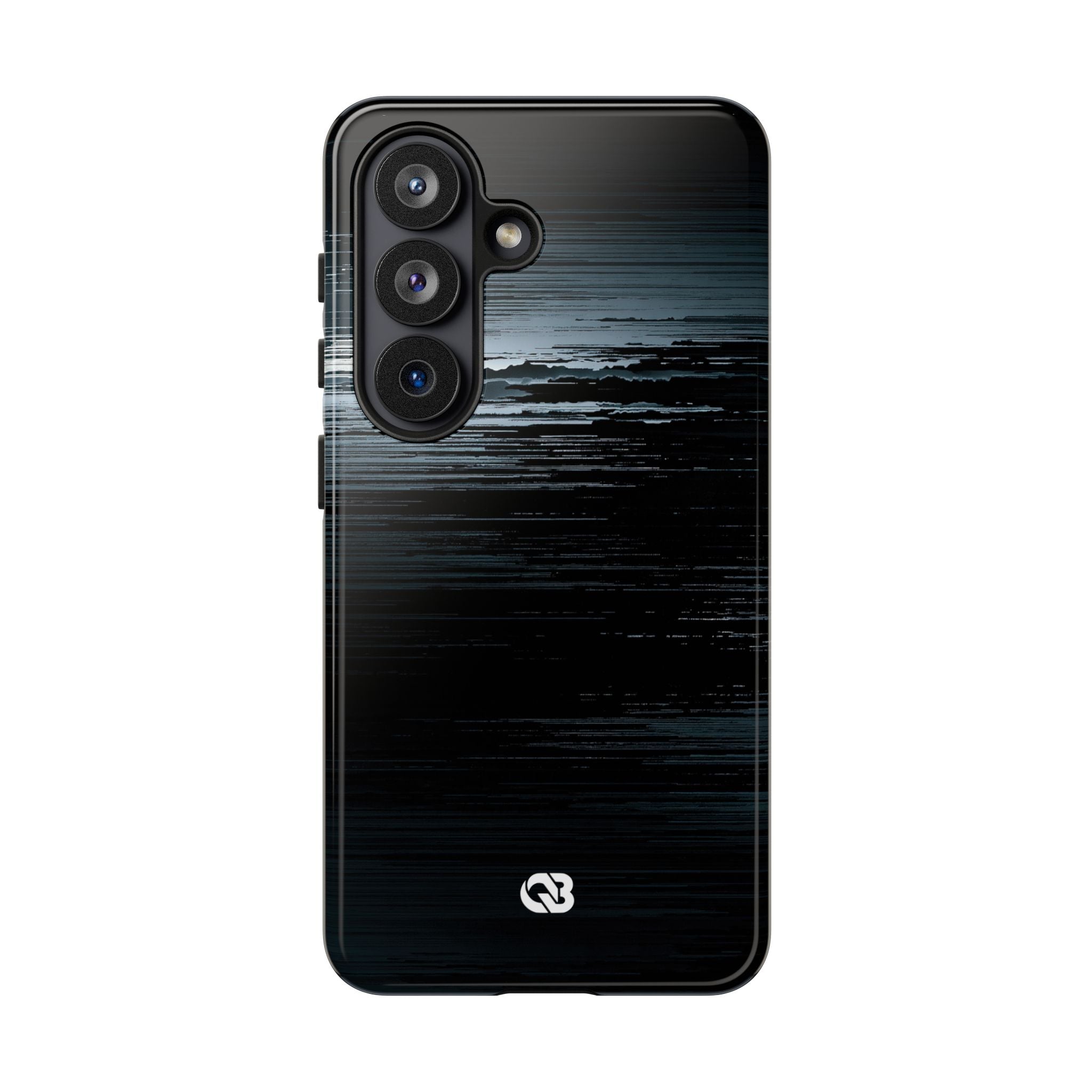 Black Tough Phone Case for Samsung - Frozen Signal Glitch