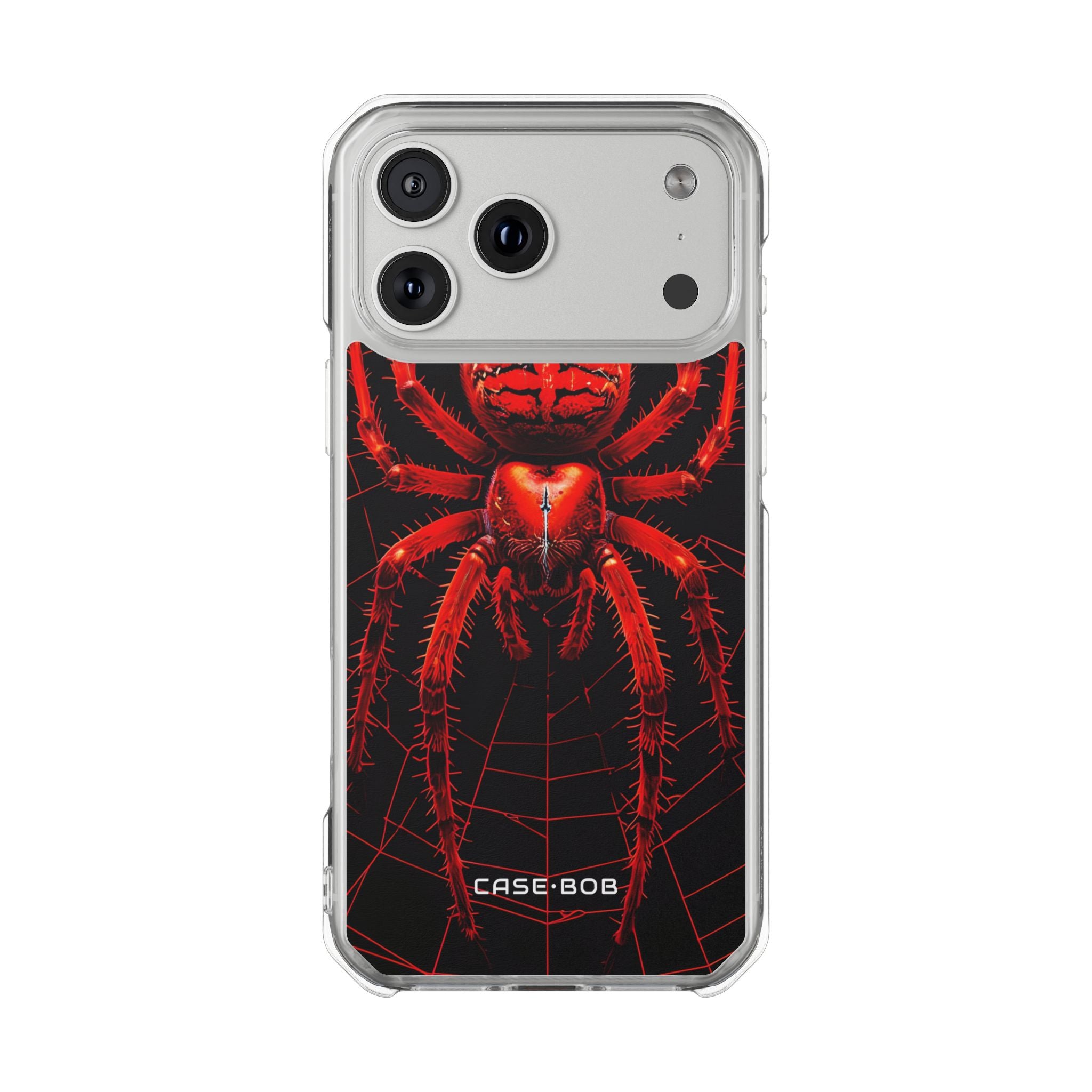 Crimson Spiderweb iPhone 17 Pro Max Cover - Impact