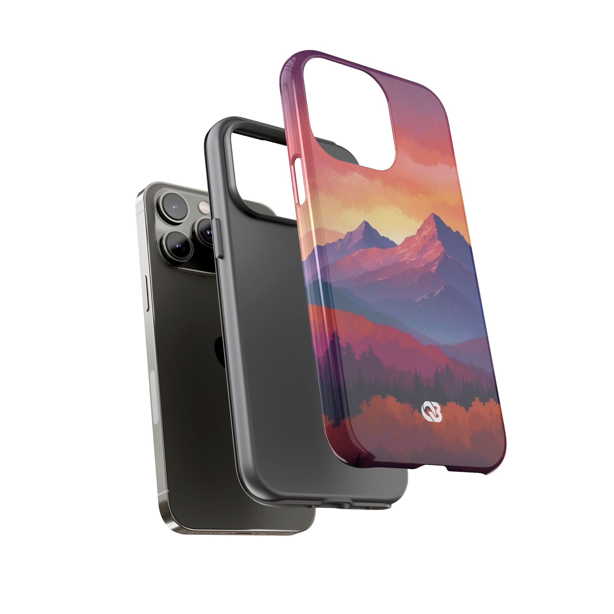 Crimson Mountain Dusk · Tough Phone Case for iPhone