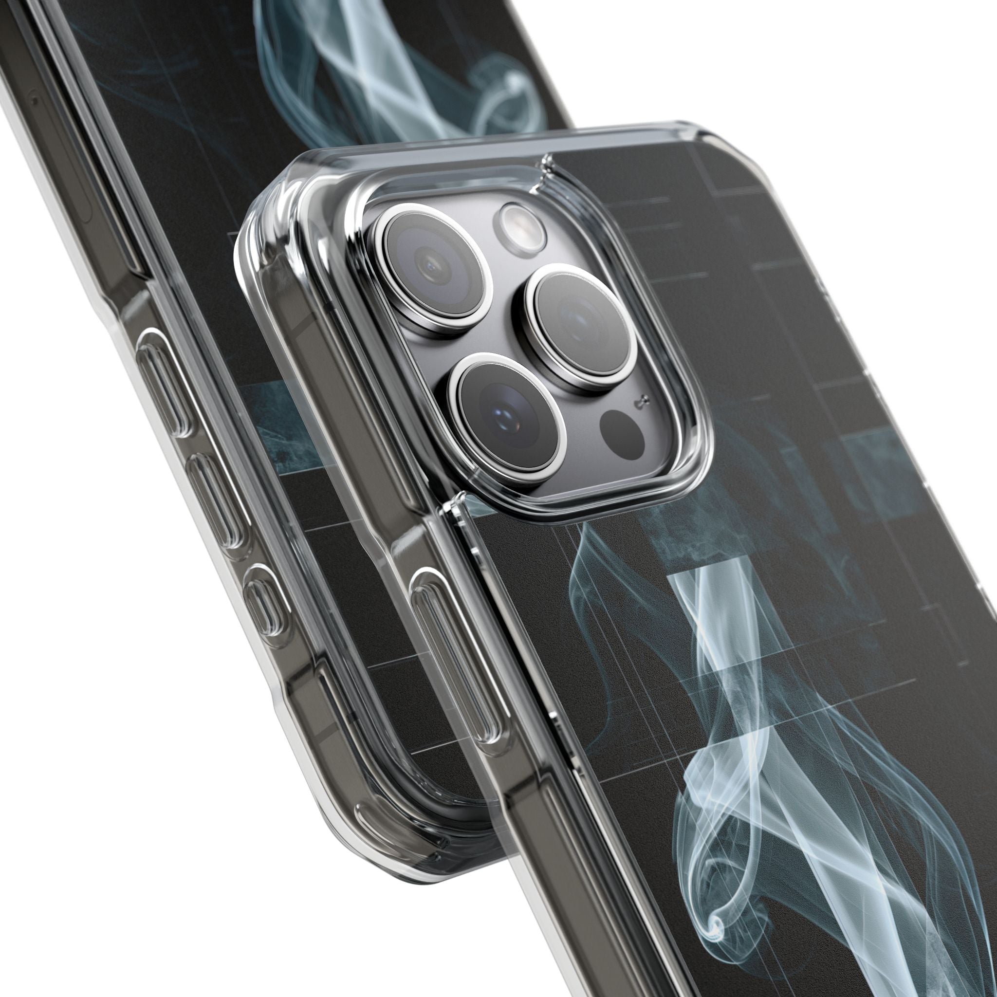 Black Impact MagSafe Phone Case for iPhone - Arctic Vapor Grid