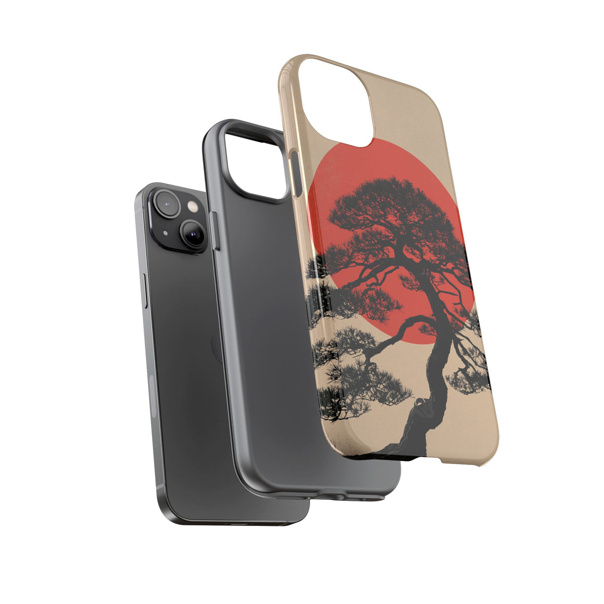 Crimson Pine Solitude · Tough Phone Case for iPhone · Beige