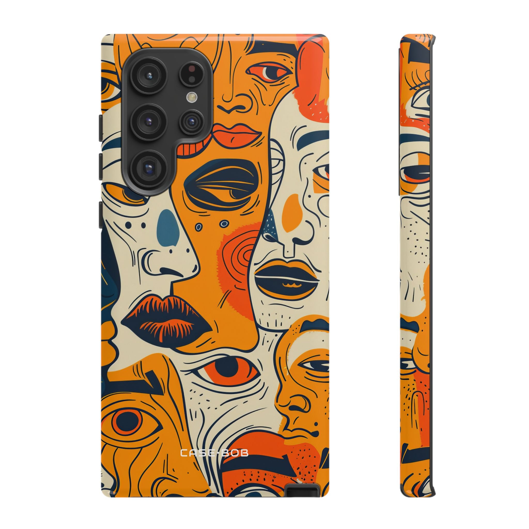 Tangled Faces Sunset Samsung S22 Ultra Case - Tough