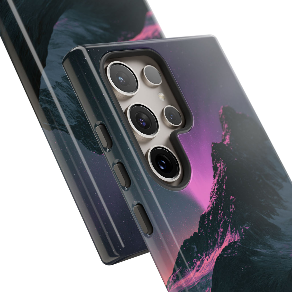 Arctic Aurora Summit · Tough Phone Case for Samsung · Black