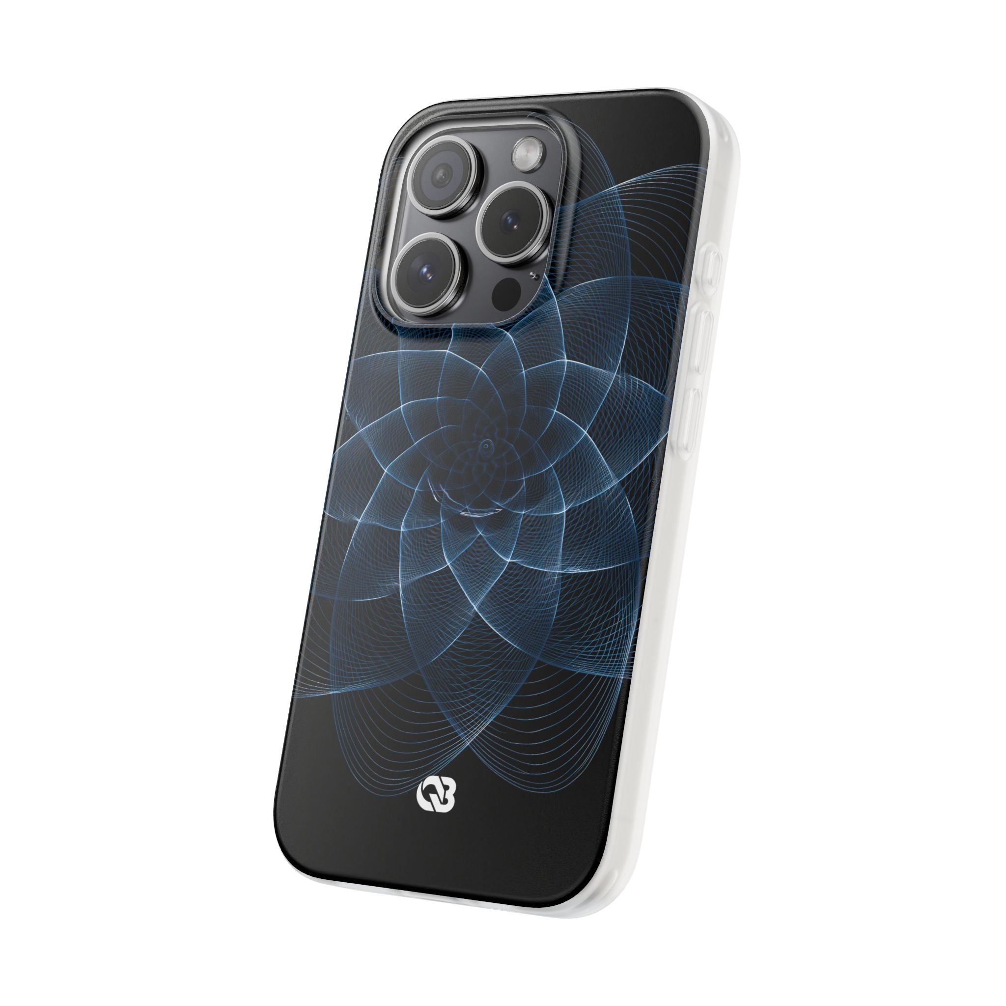 Blue Lite Phone Case for iPhone - Cobalt Geometric Bloom
