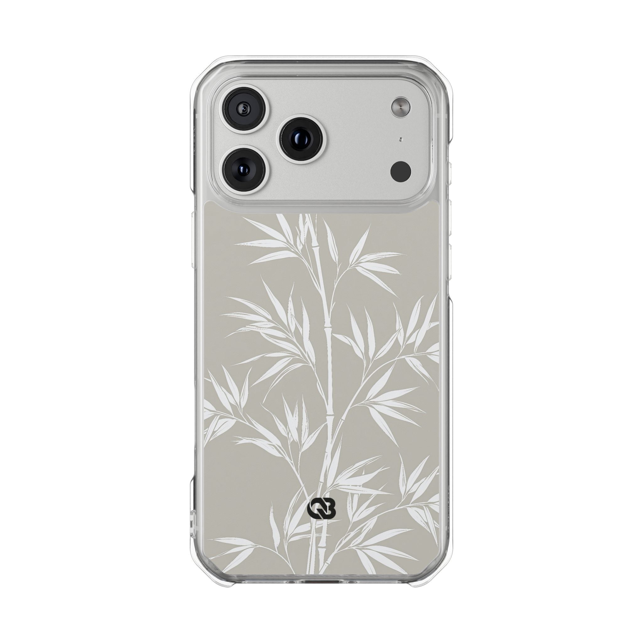 Beige Impact MagSafe Phone Case for iPhone - Sandstone Bamboo Stalks