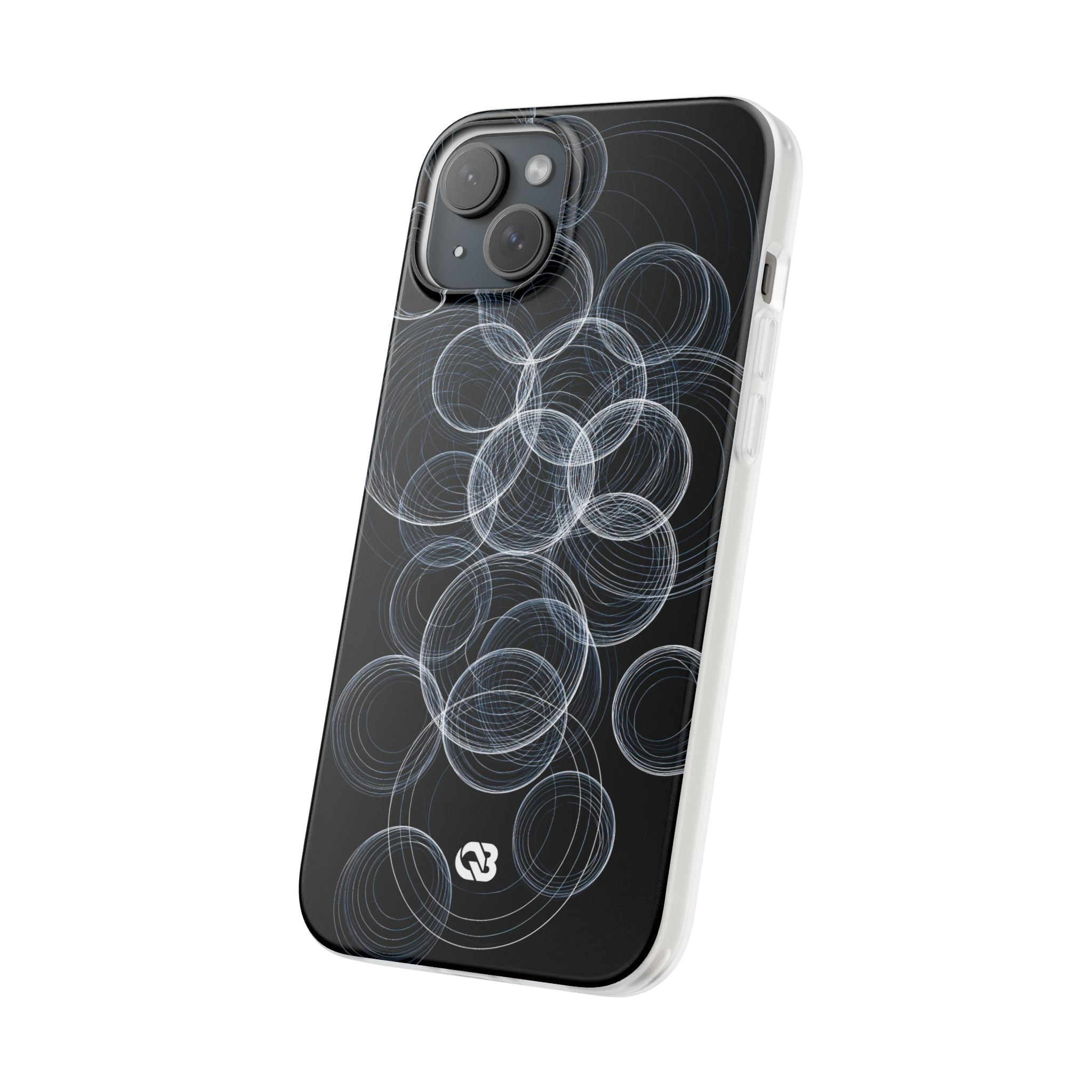 Black Lite Phone Case for iPhone - Frosted Ring Matrix
