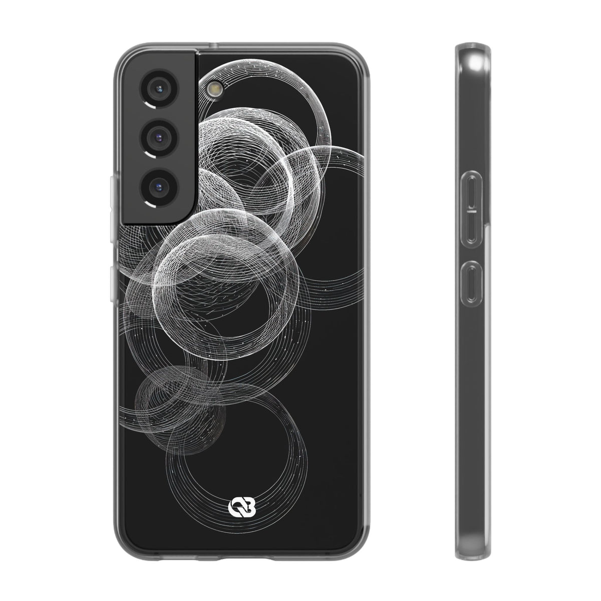 Black Lite Phone Case for Samsung - Kinetic Wireframe Orbit