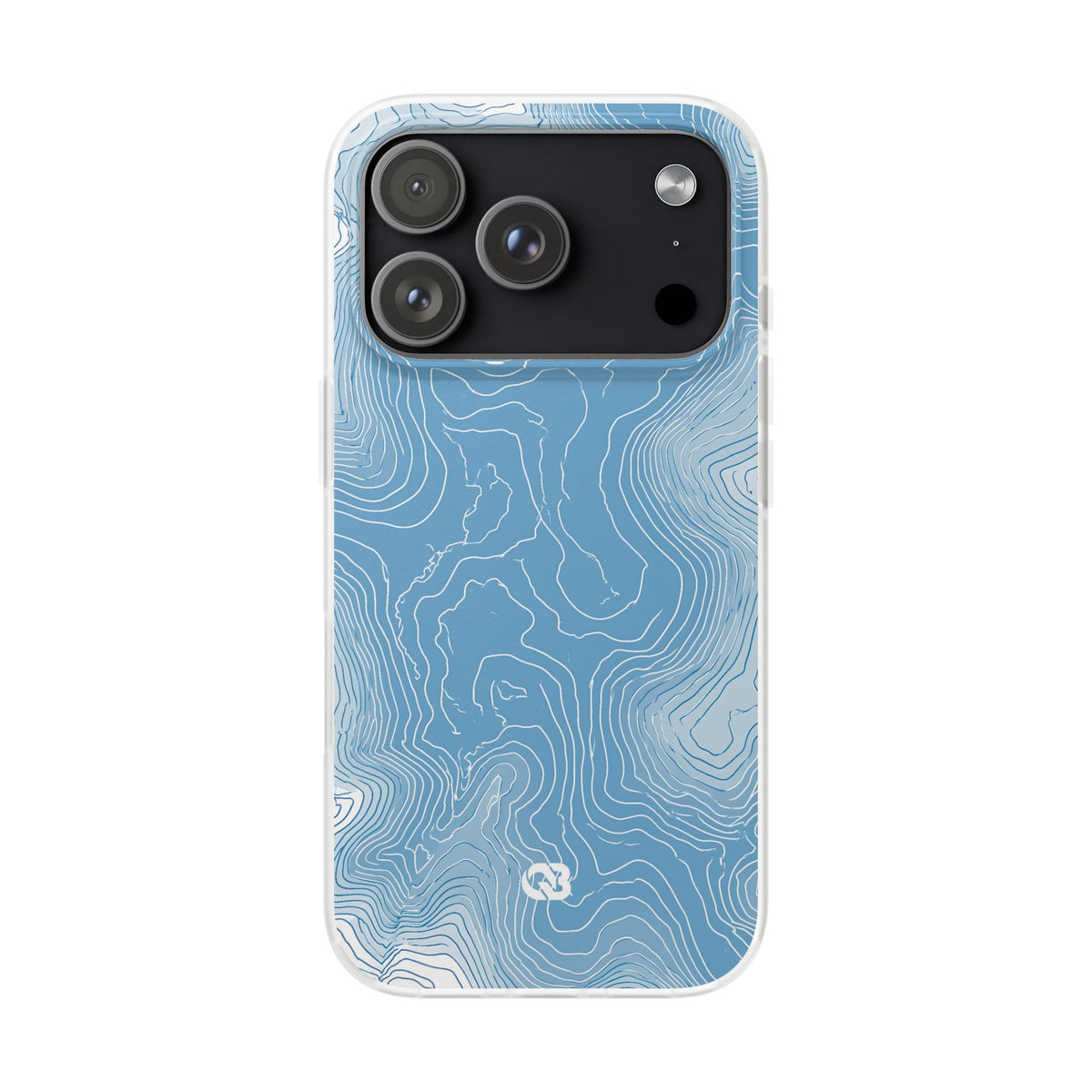 Glacial Basin Topo · Lite Phone Case for iPhone · Blue