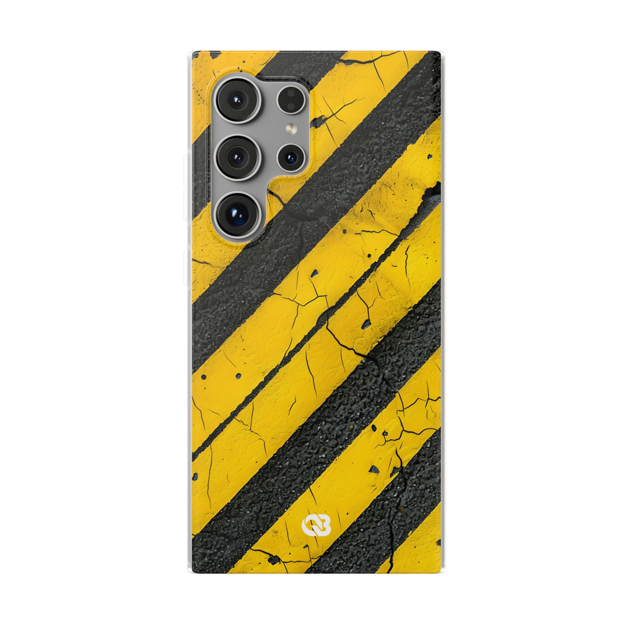 Cracked Hazard Stripes · Soft Handyhülle für Samsung