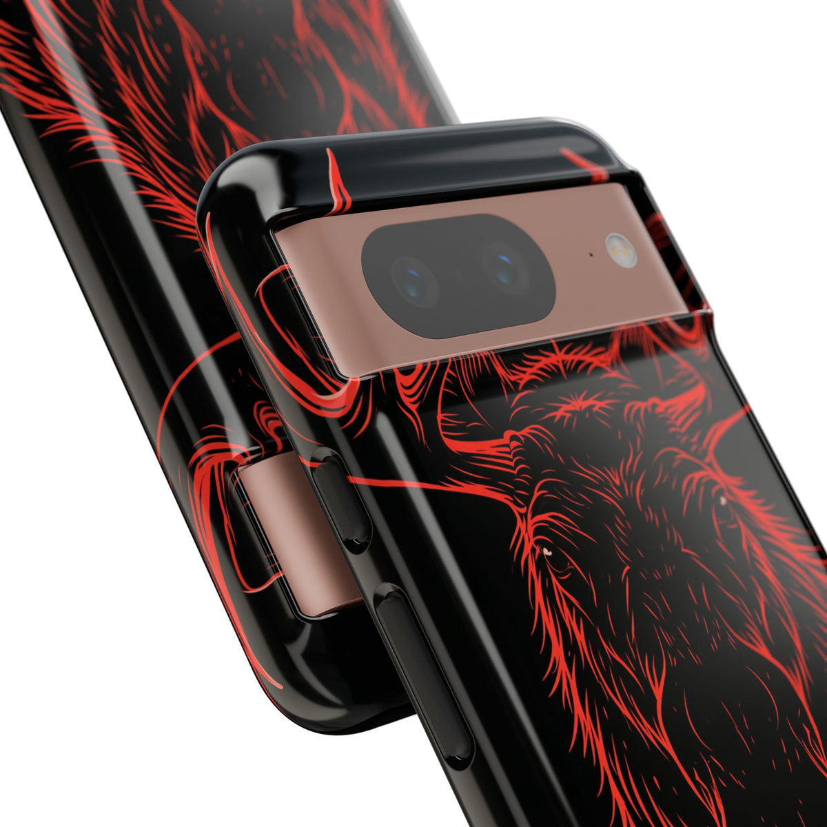 Crimson Horizon Moose · Tough Phone Case for Pixel · Black