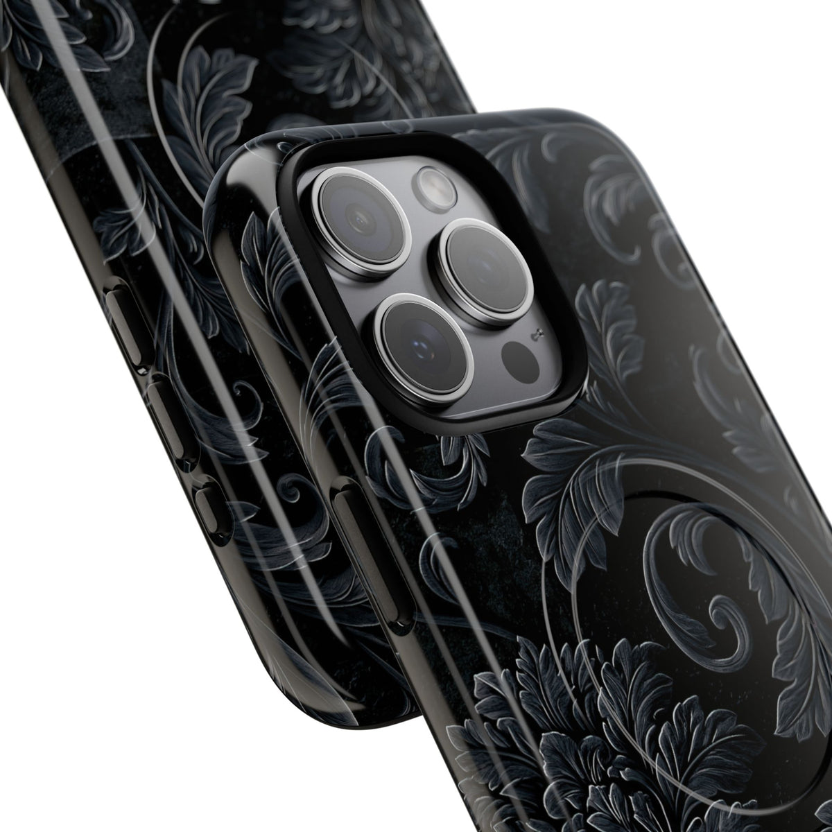 Obsidian Damask · Tough 2.0 Magnetic Phone Case for iPhone · Black