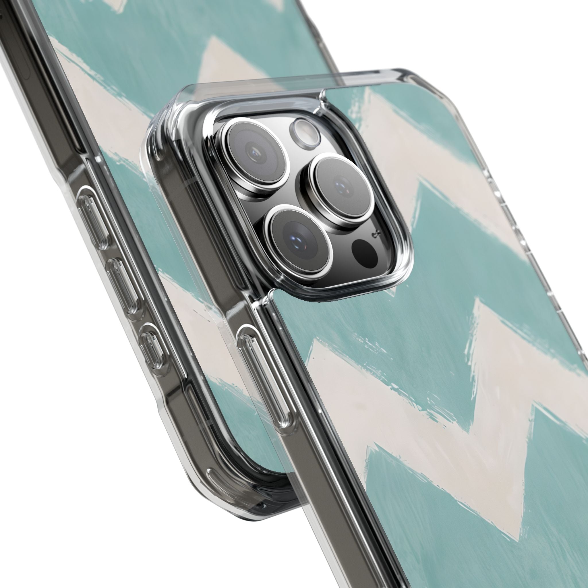 Teal Painted Chevron · Custodia Impact per iPhone · Magsafe