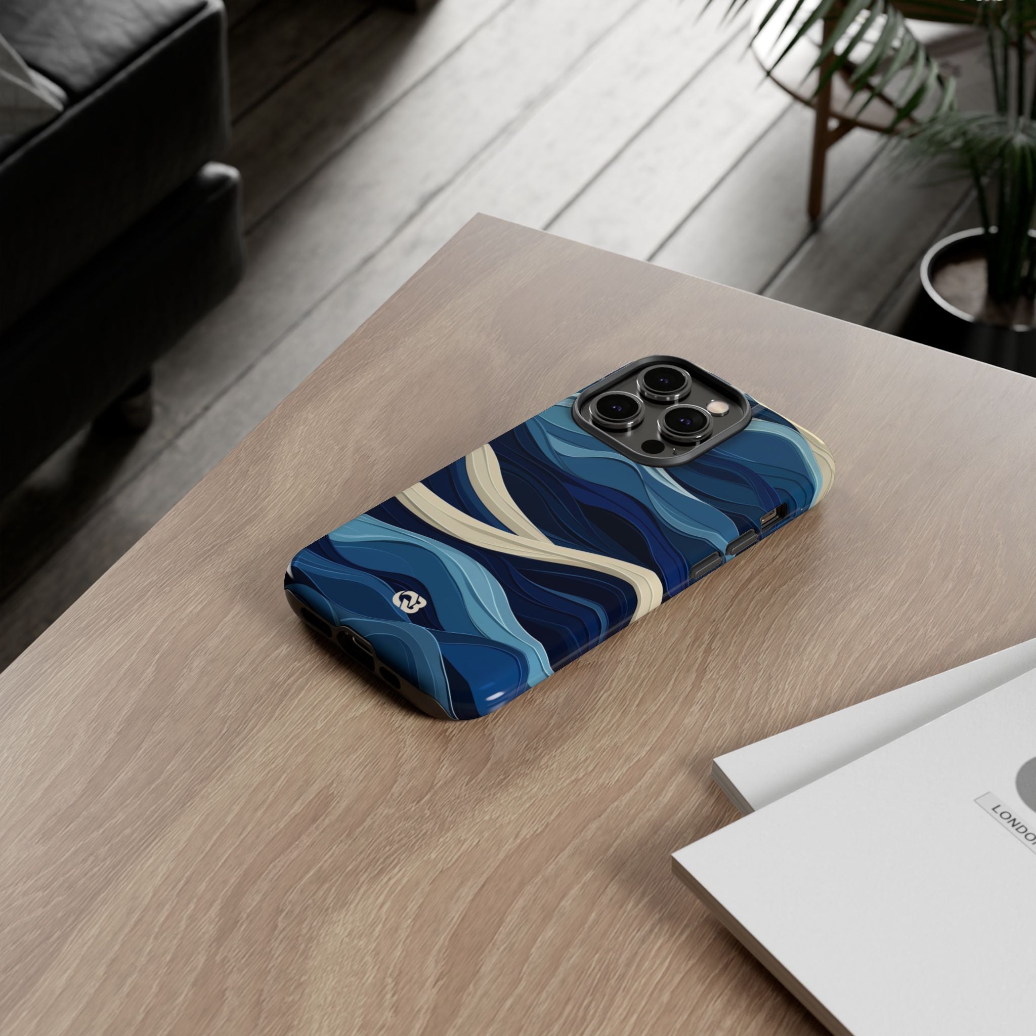 Cobalt Coast Layers · Tough Phone Case for iPhone