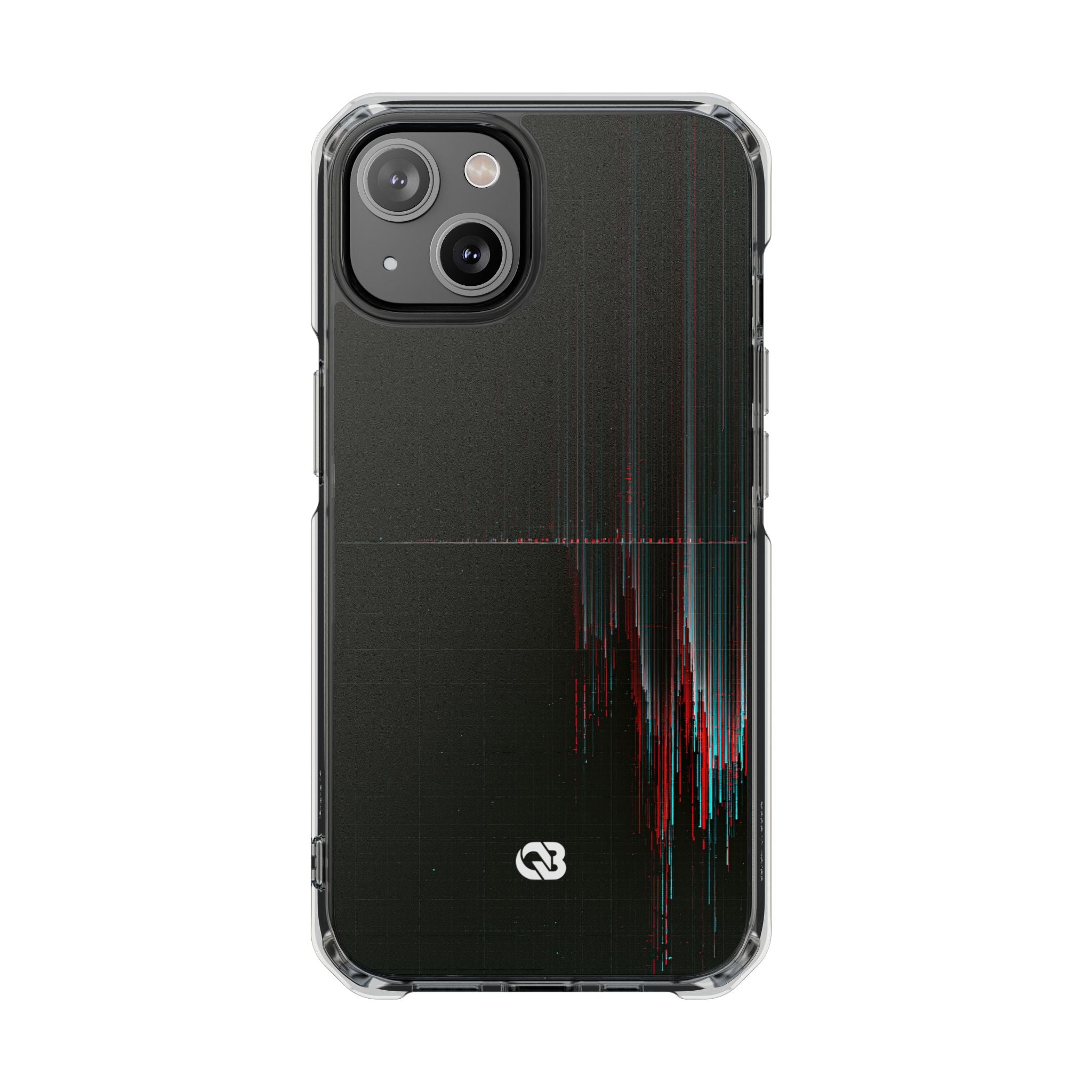 Black Impact MagSafe Phone Case for iPhone - Corrupted Data Stream