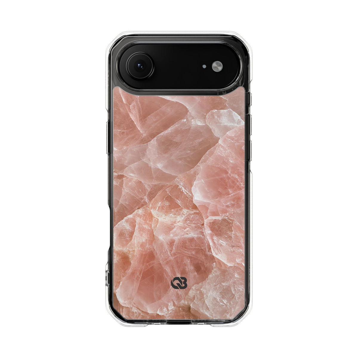 Rose Quartz Facet · Clear Impact Magnetic Phone Case for iPhone · Pink