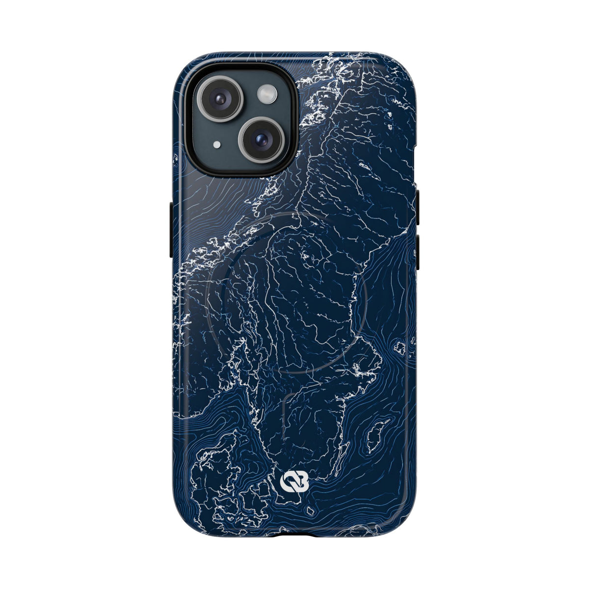 Nordic Contour Chart · Tough 2.0 Magnetic Phone Case for iPhone · Blue