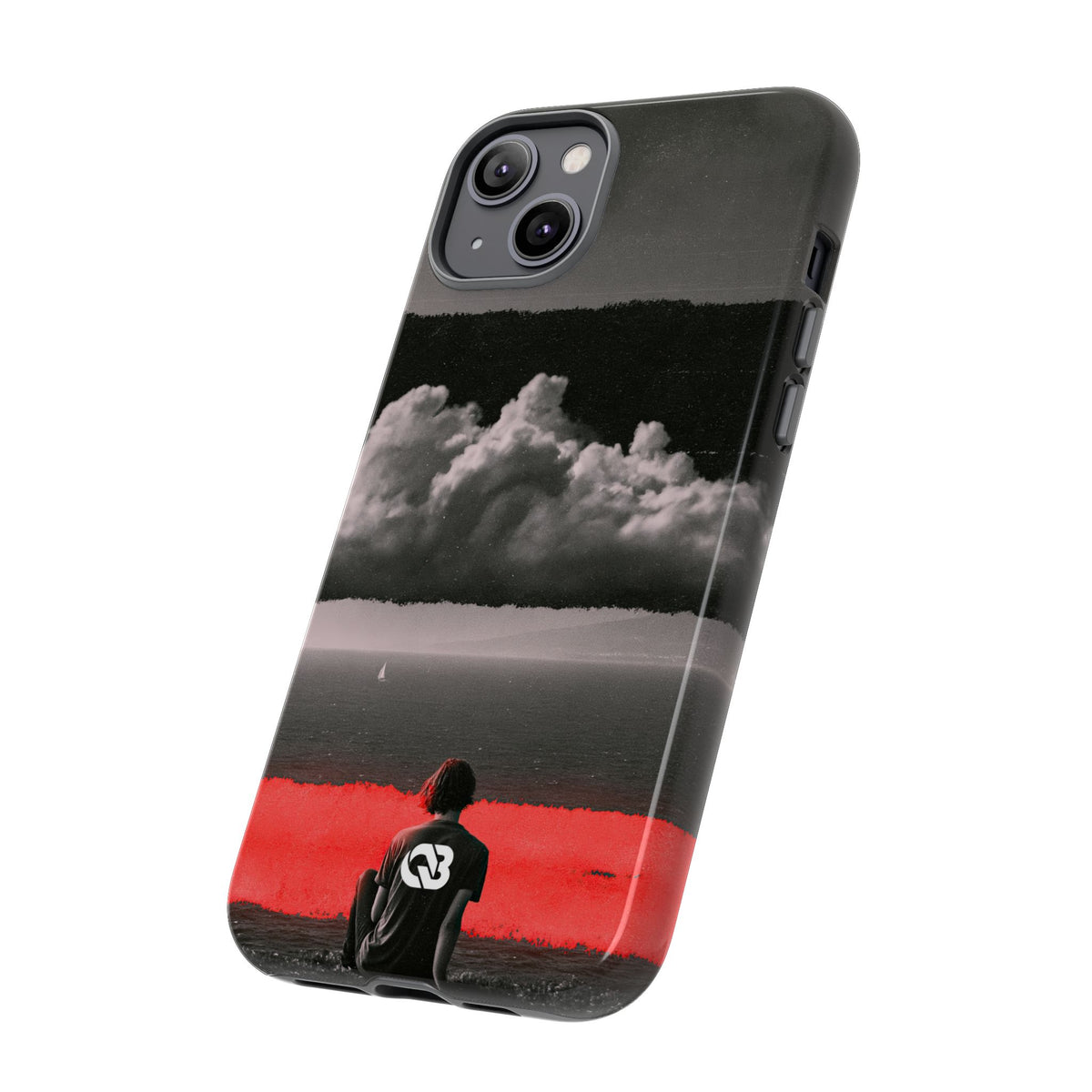 Crimson Horizon · Tough Phone Case for iPhone · Black