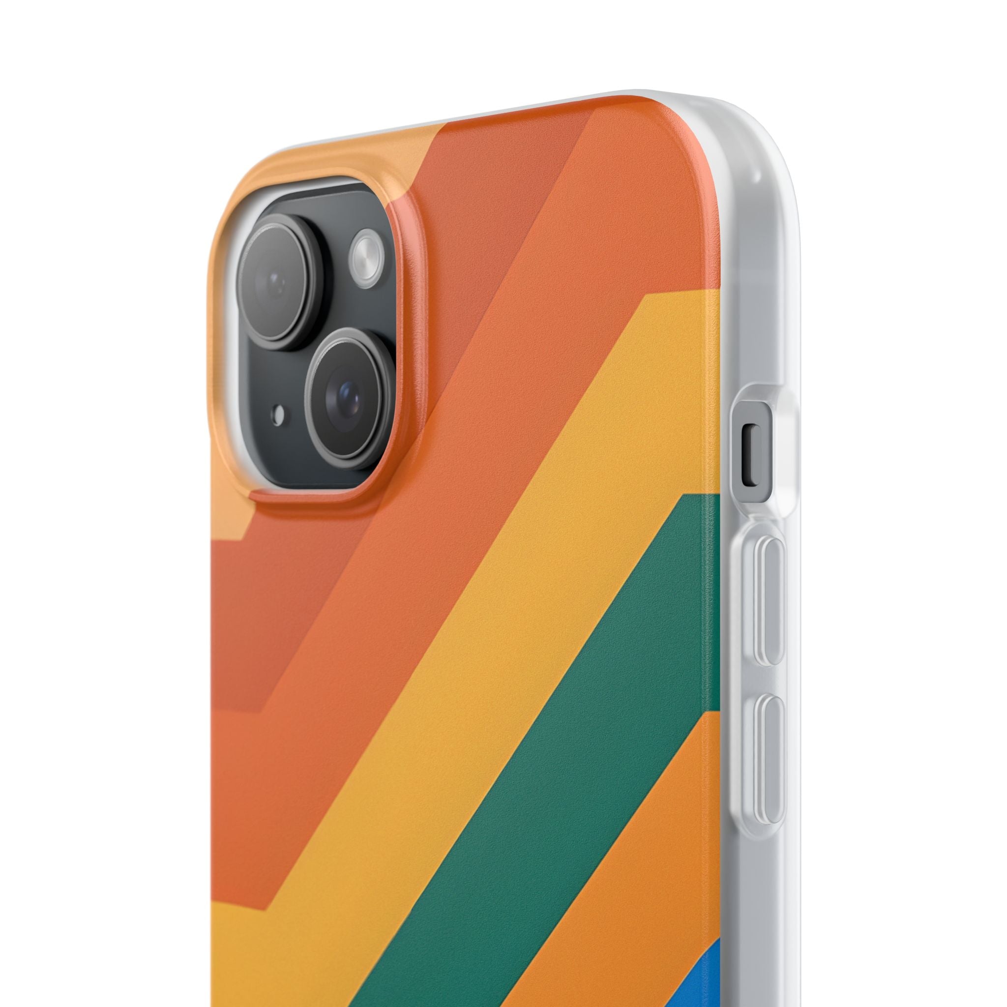 Retro Ridge Lines · Soft Phone Case for iPhone