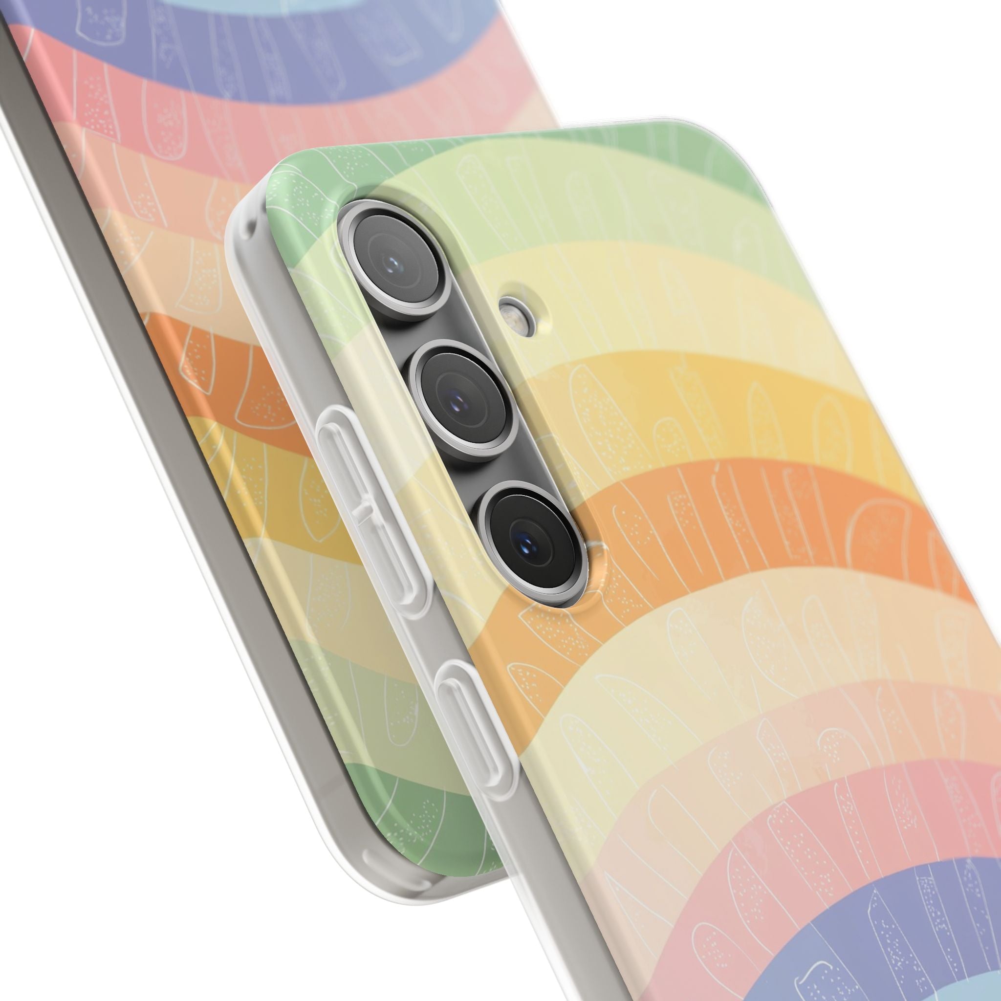 Pastell Regenbogen Bänder Samsung S24 Plus Case - Soft