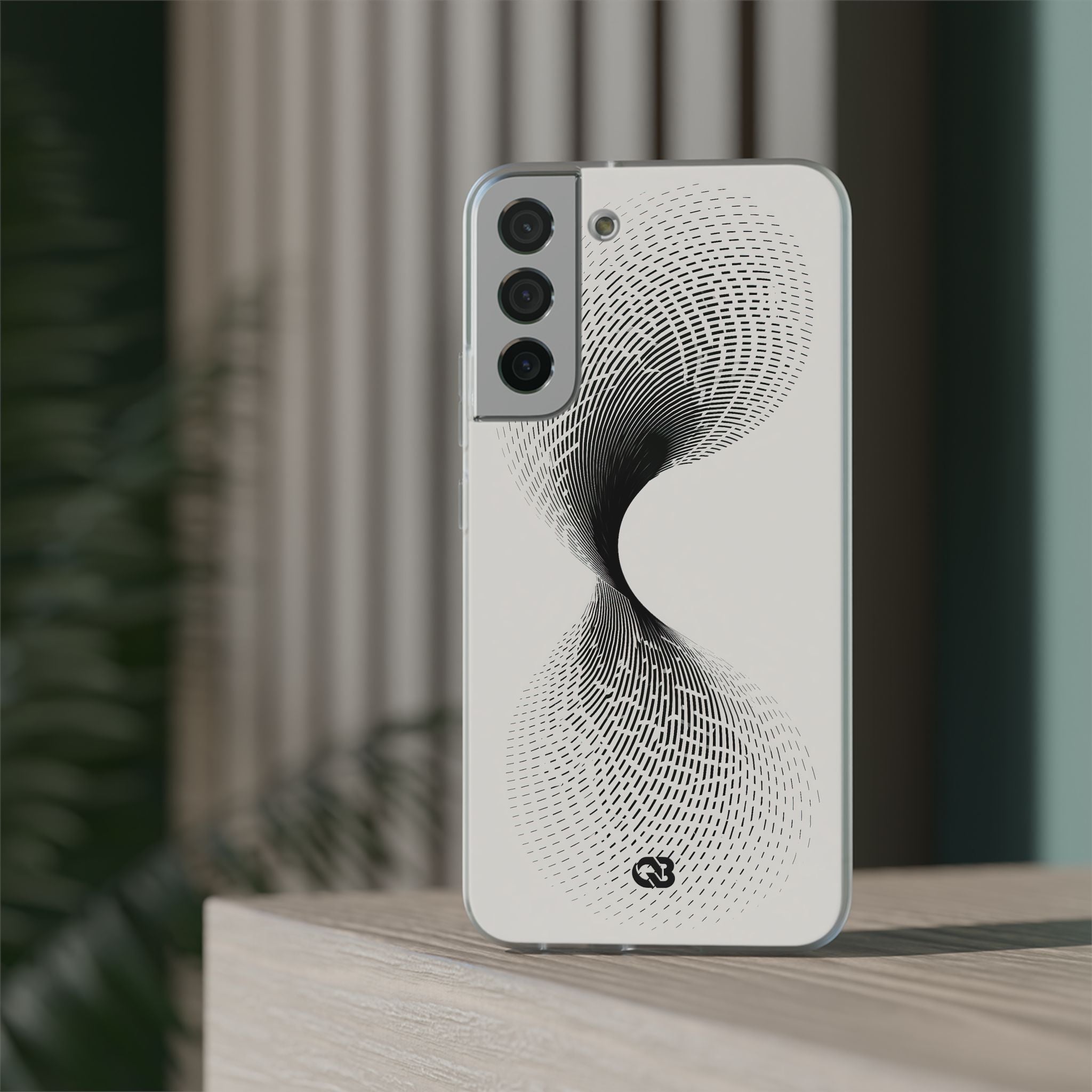 White Lite Phone Case for Samsung - Linear Torsion Grid
