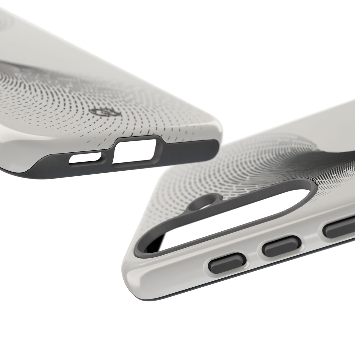White Tough Phone Case for Samsung - Linear Torsion Grid