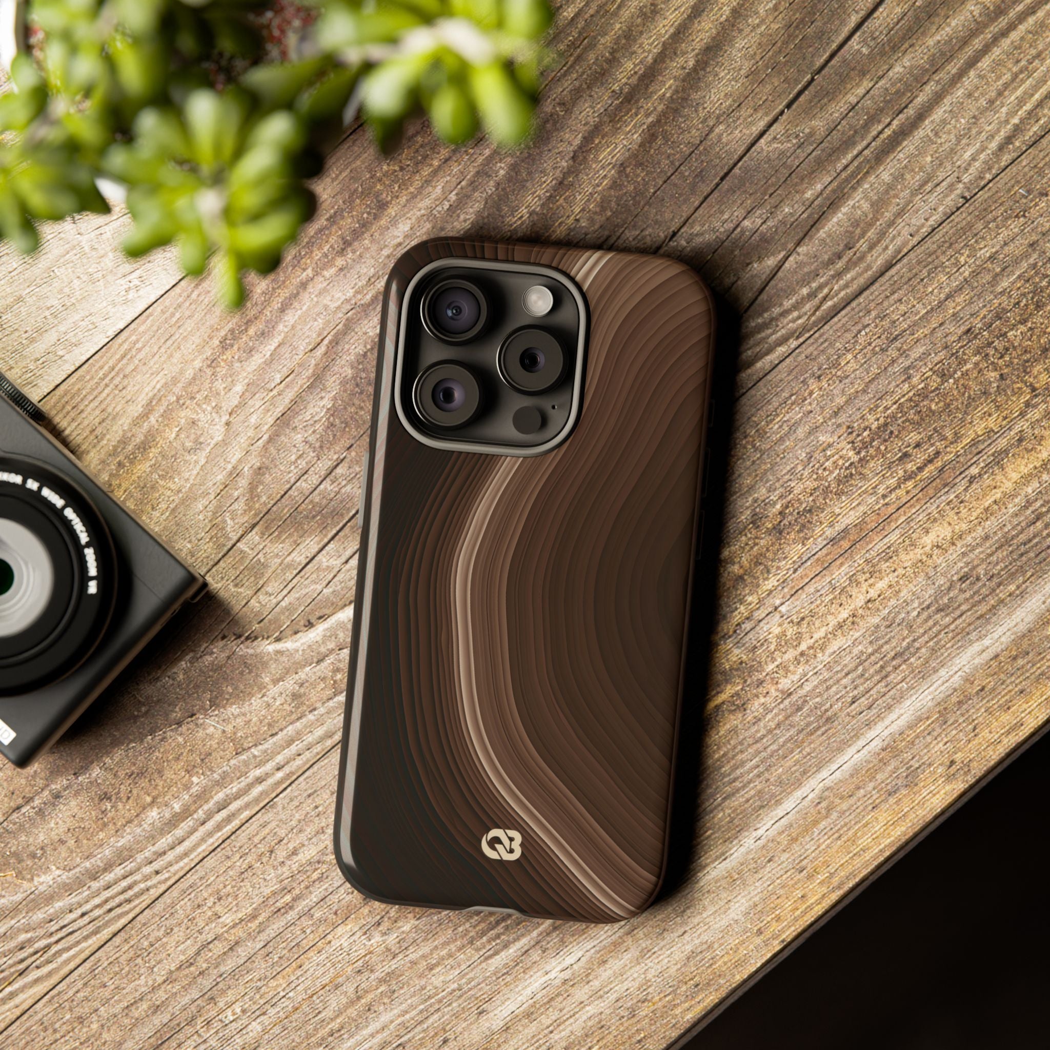 Brown Tough Phone Case for iPhone - Bronzed Canyon Relief