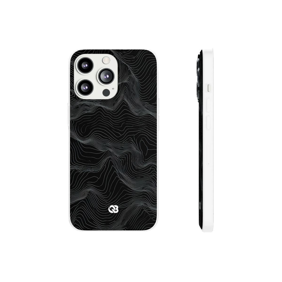 Obsidian Contour Elevation · Lite Phone Case for iPhone · Black