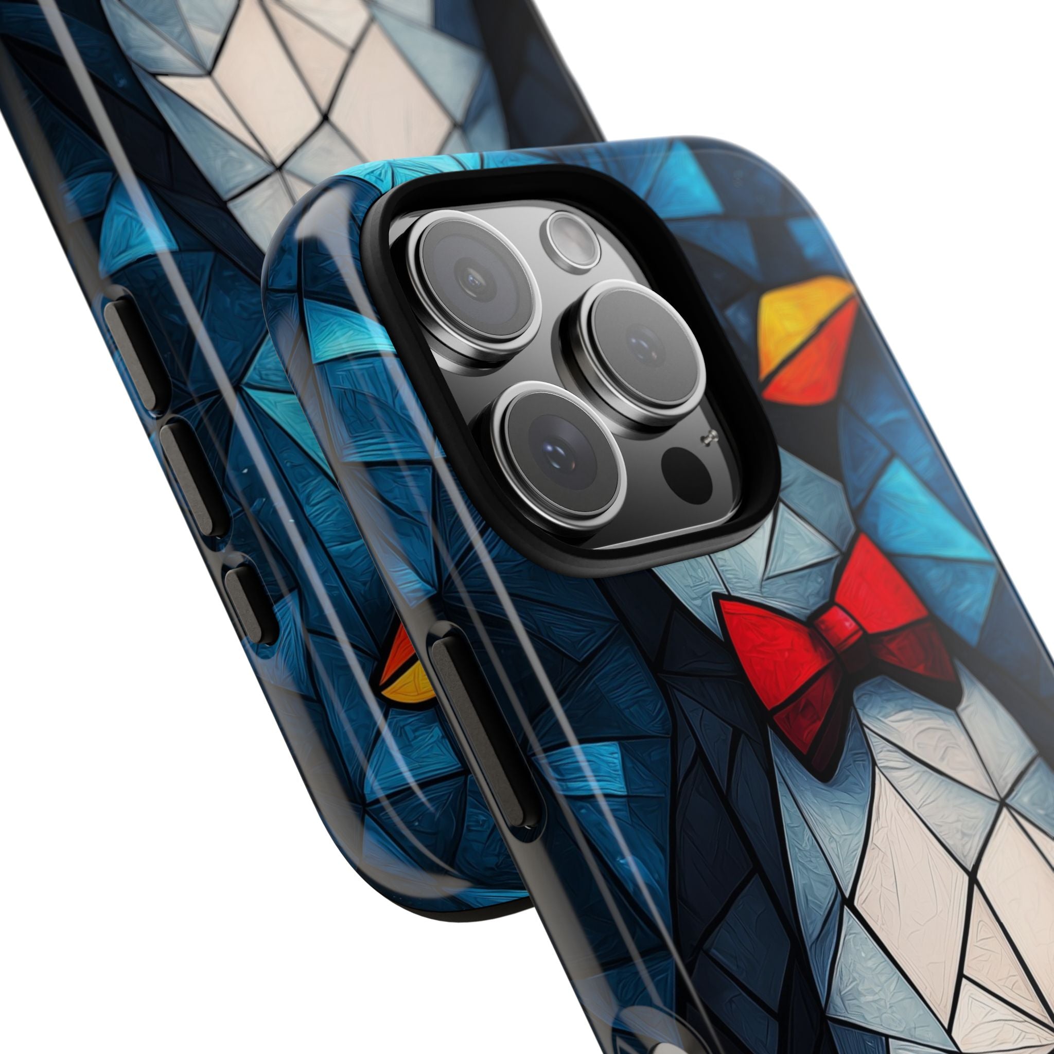 Mosaic Bowtie Penguin · Tough Phone Case for iPhone