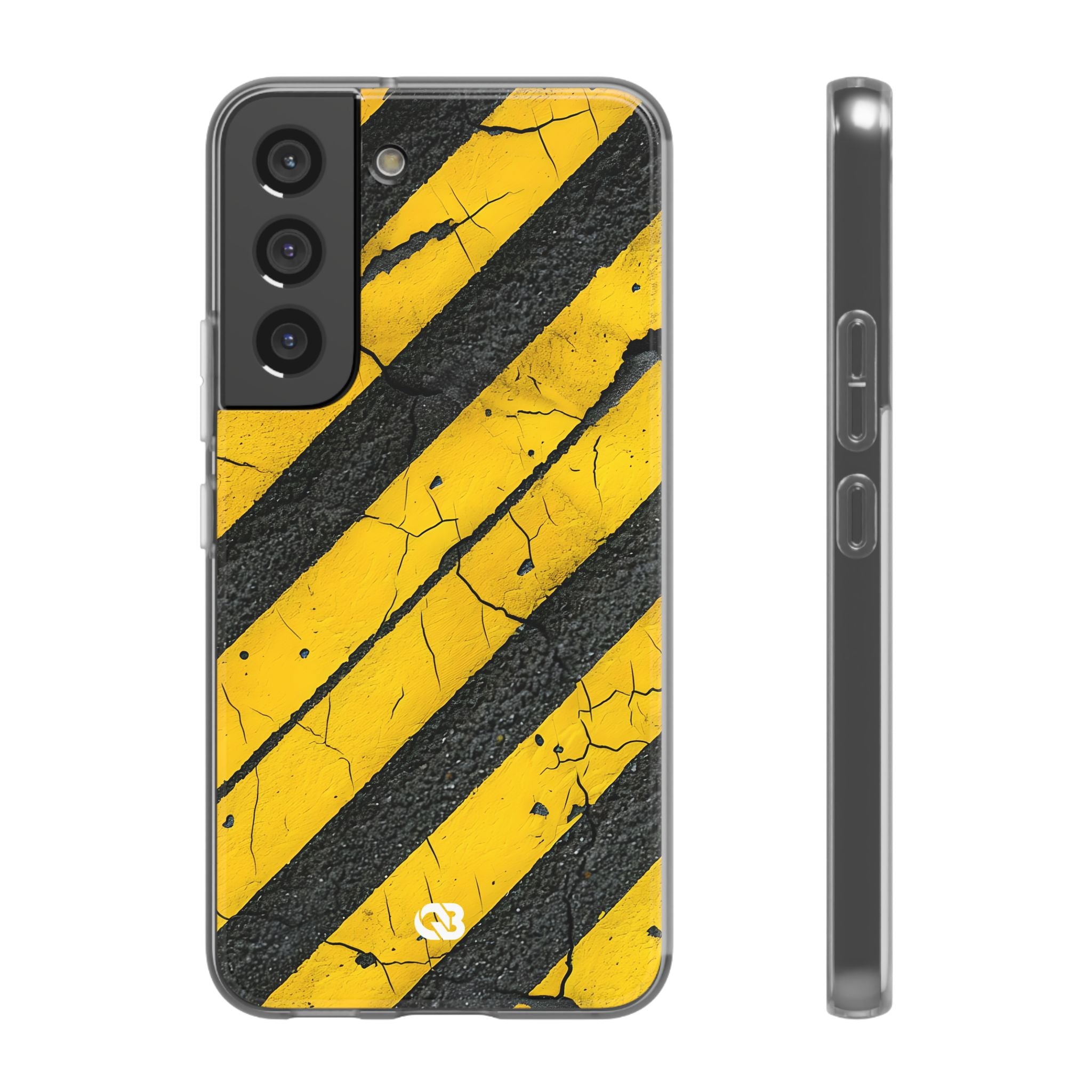 Cracked Hazard Stripes · Soft Phone Case for Samsung