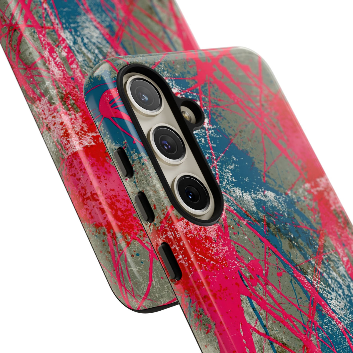 Neon Static Drip · Tough Phone Case for Samsung · Pink