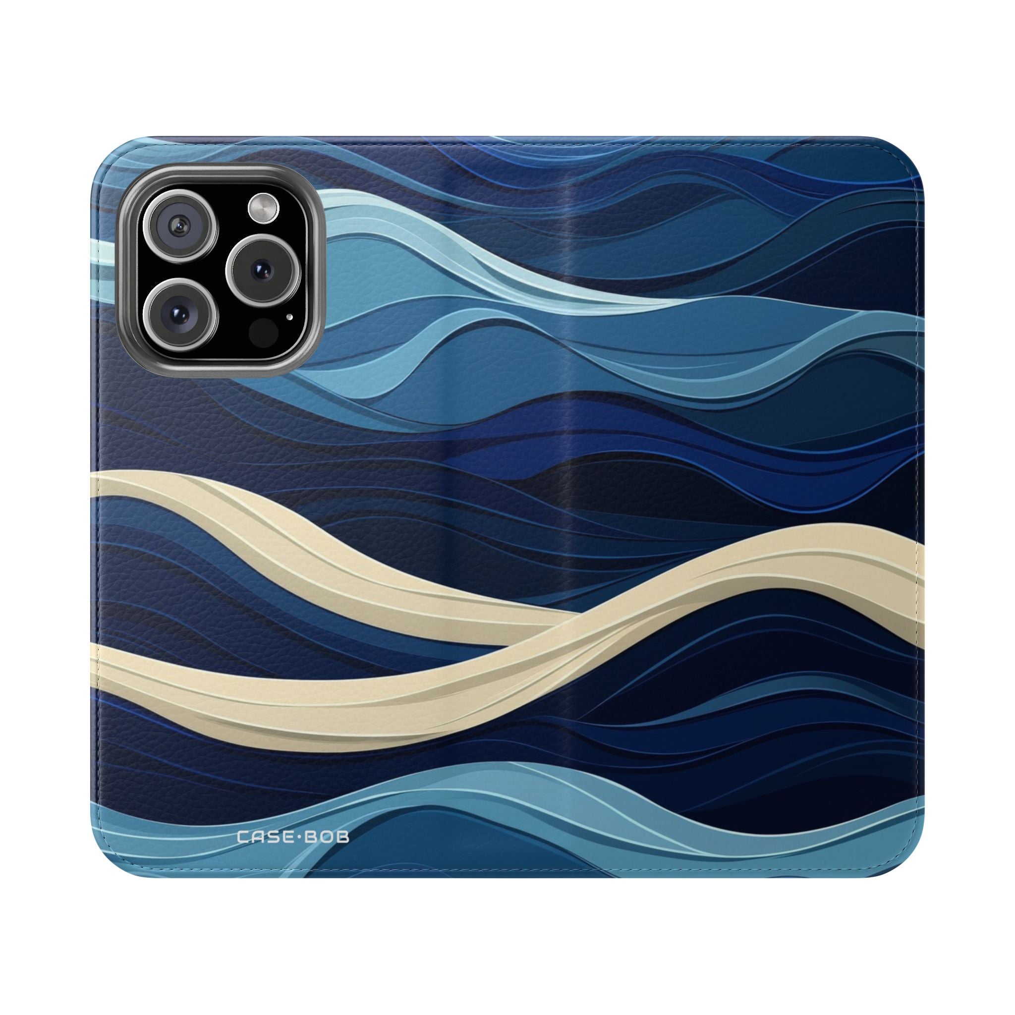Blue Wave Flow - iPhone 16 Pro Case - Wallet