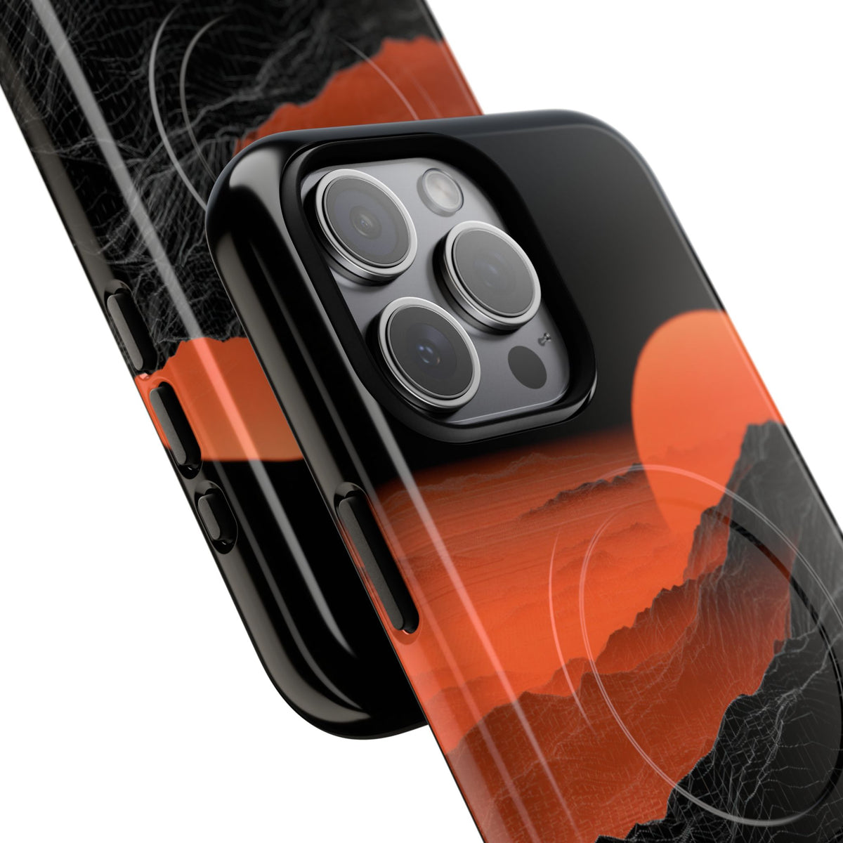 Solar Ridge Mesh · Tough 2.0 Magnetic Phone Case for iPhone · Black
