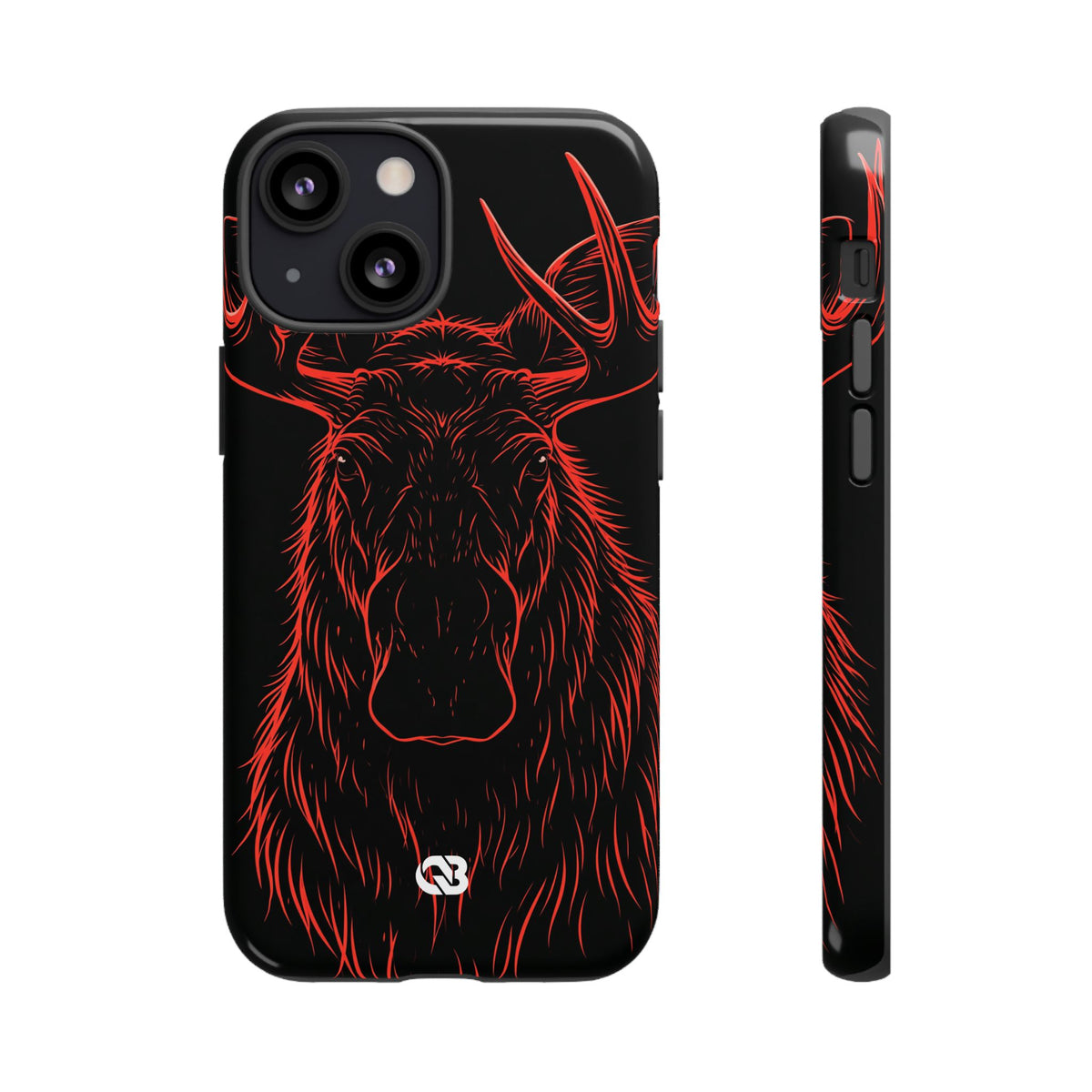 Crimson Horizon Moose · Tough Phone Case for iPhone · Black