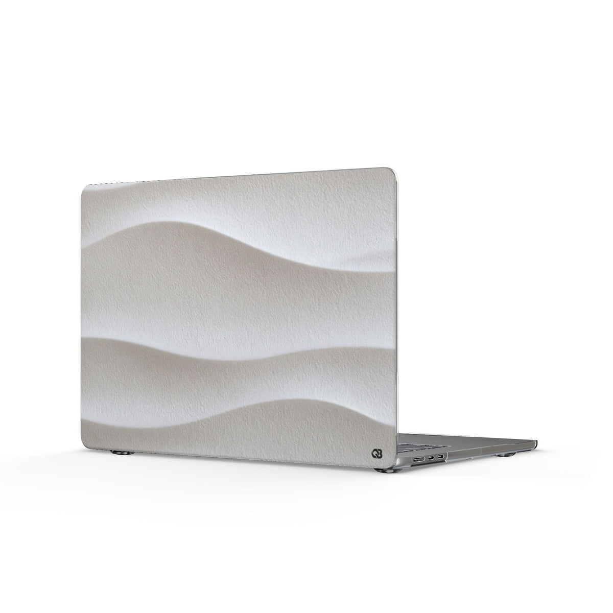 Sculpted Dune Relief · Clear Hard Case for MacBook · White
