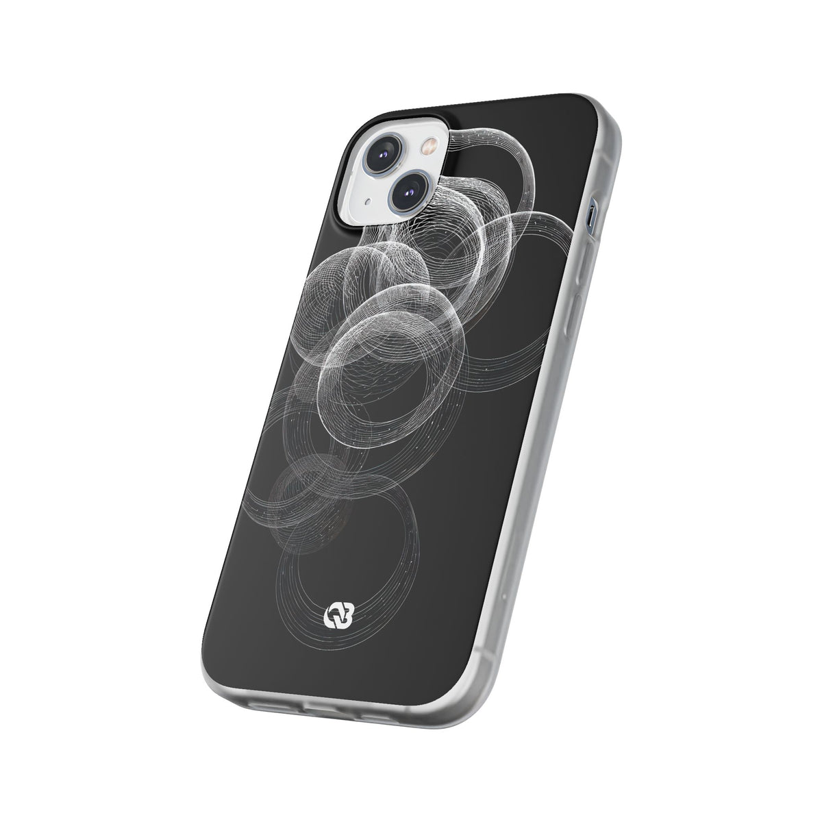 Black Lite Phone Case for iPhone - Kinetic Wireframe Orbit