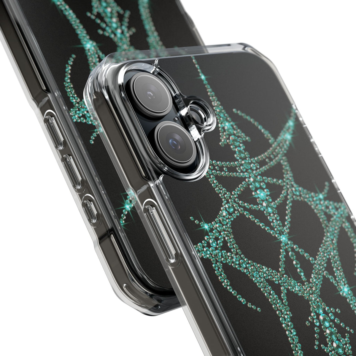 Teal Cyber Sigil · Clear Impact Magnetic Phone Case for iPhone · Teal