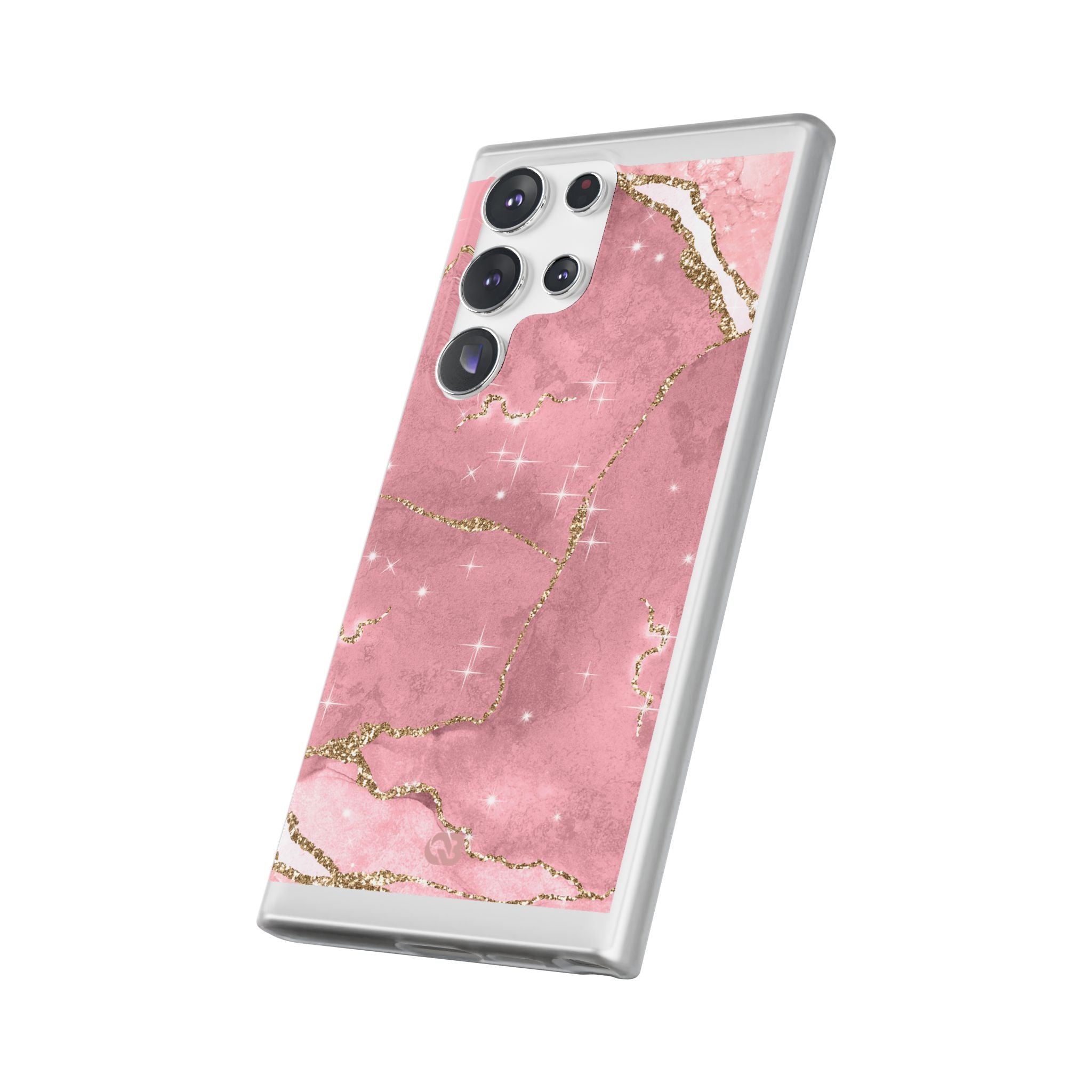 Rose Sparkle Marble · Soft Phone Case for Samsung