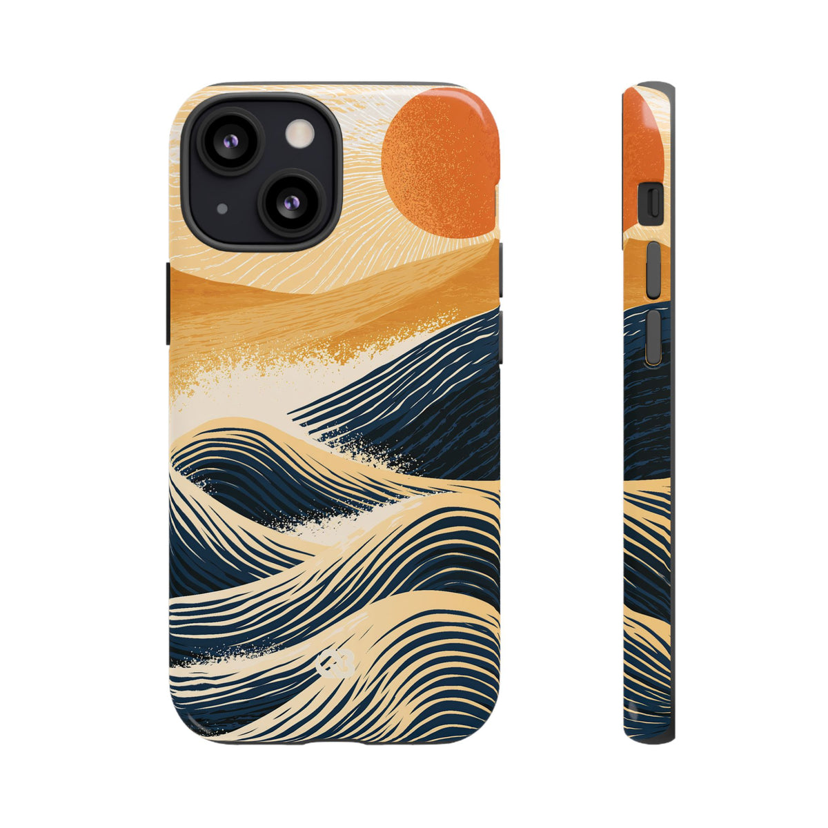 Golden Horizon Waves · Tough Phone Case for iPhone · Blue
