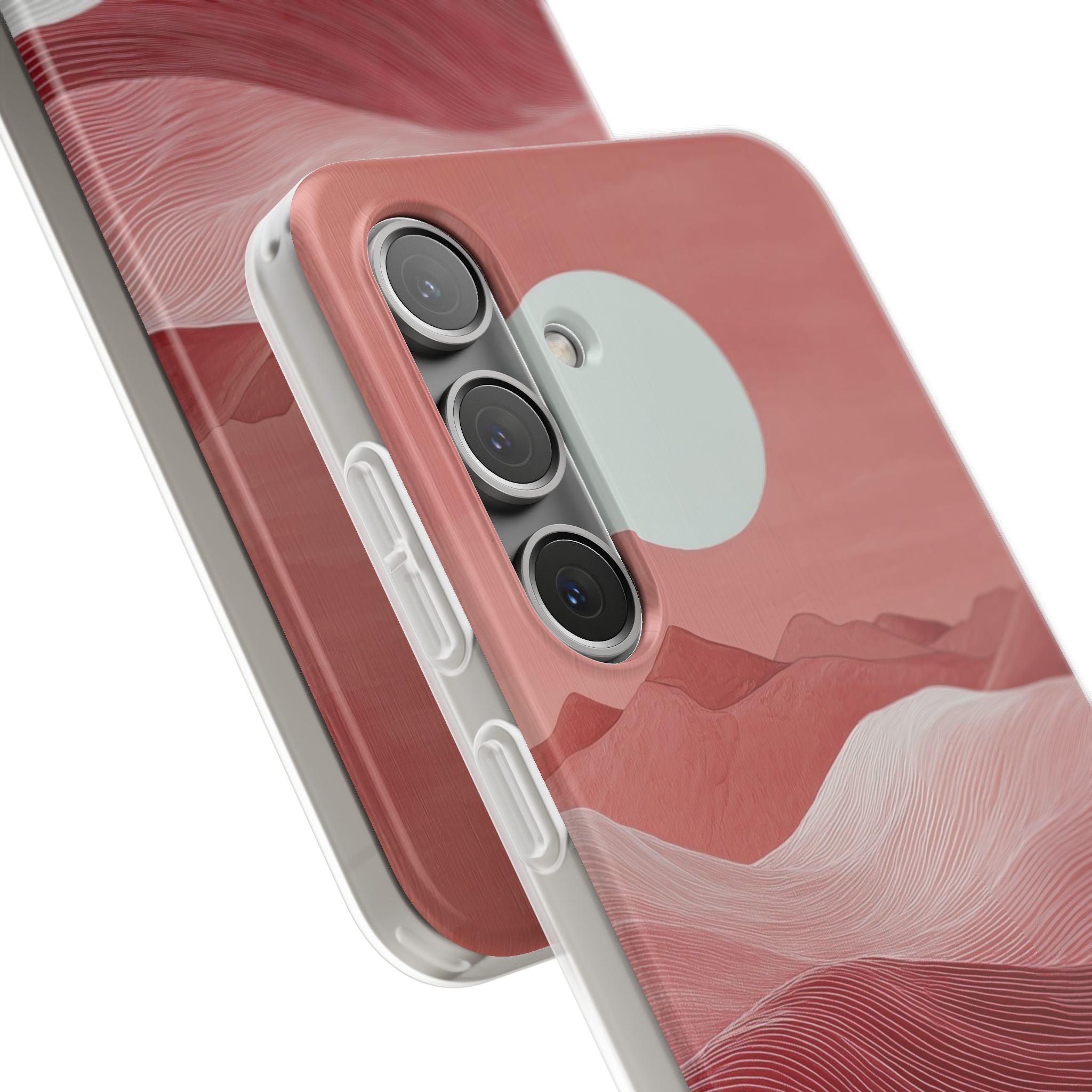 Crimson Dune Horizon · Soft Phone Case for Samsung