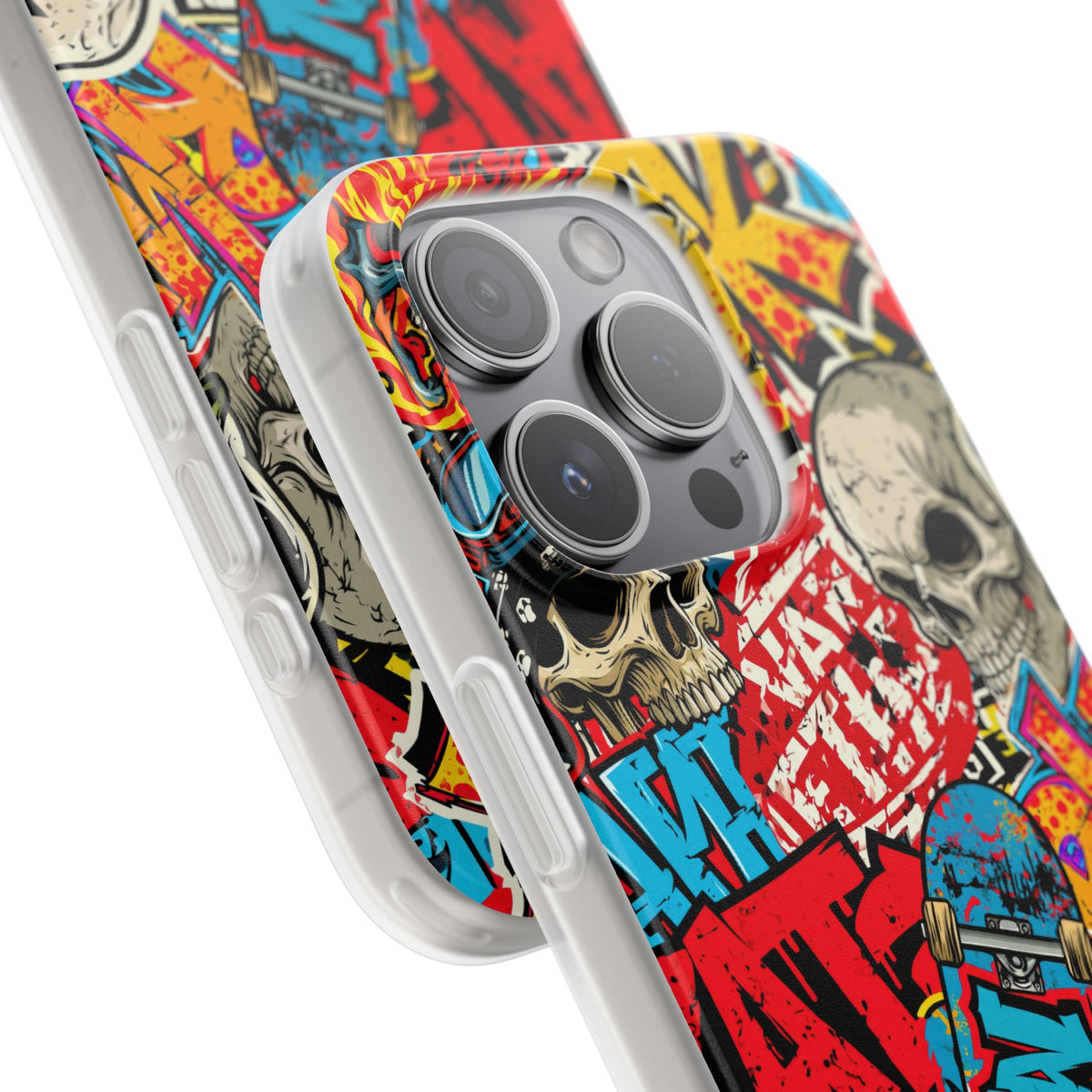 Skate Skull Riot · Lite Phone Case for iPhone · Red