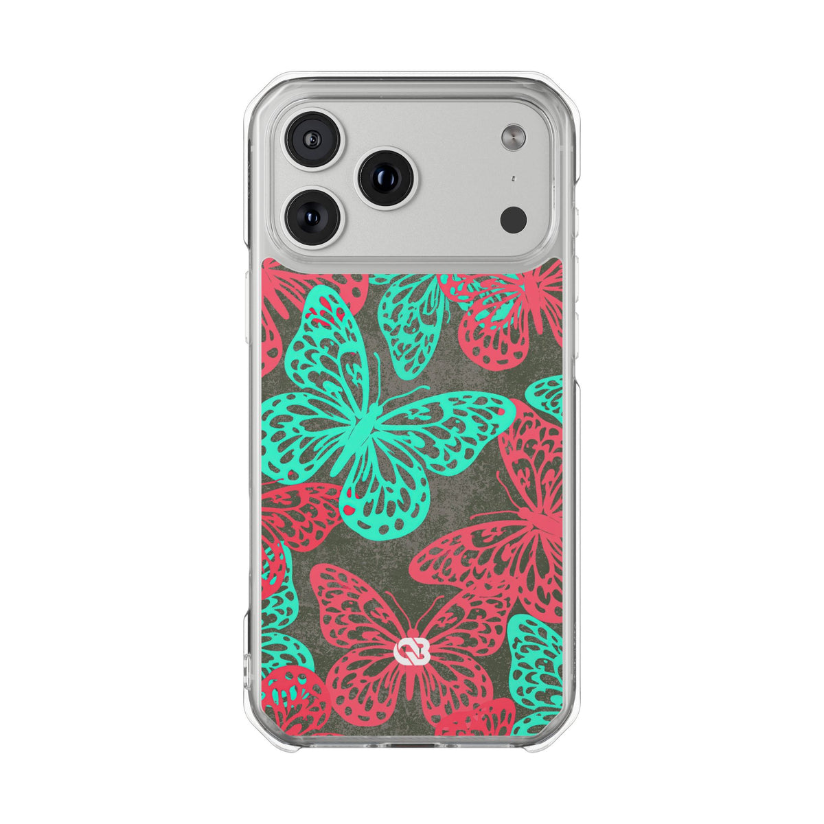 Electric Papillon · Clear Impact Magnetic Phone Case for iPhone · Pink