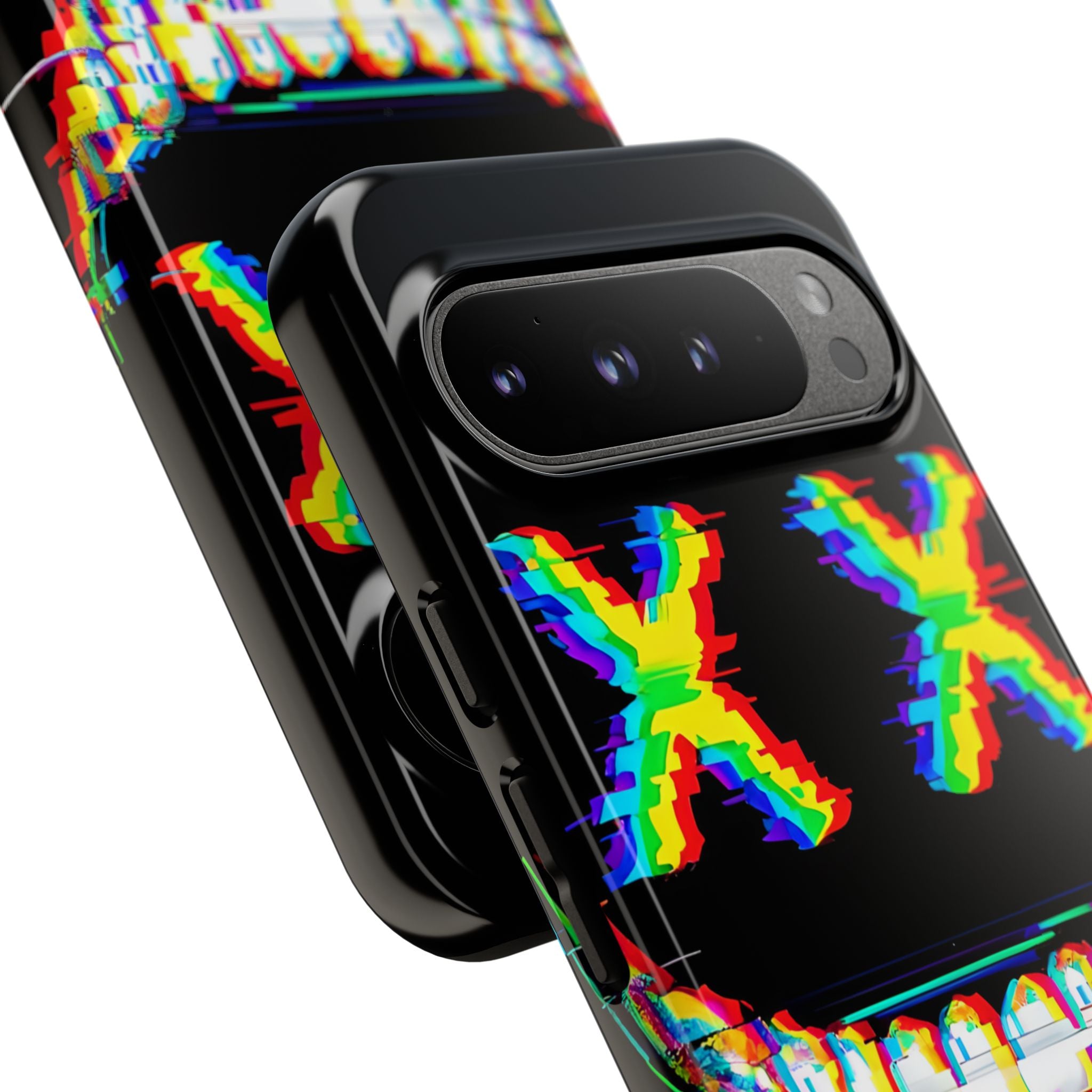 Glitch Grin Distortion · Tough Phone Case for Google Pixel