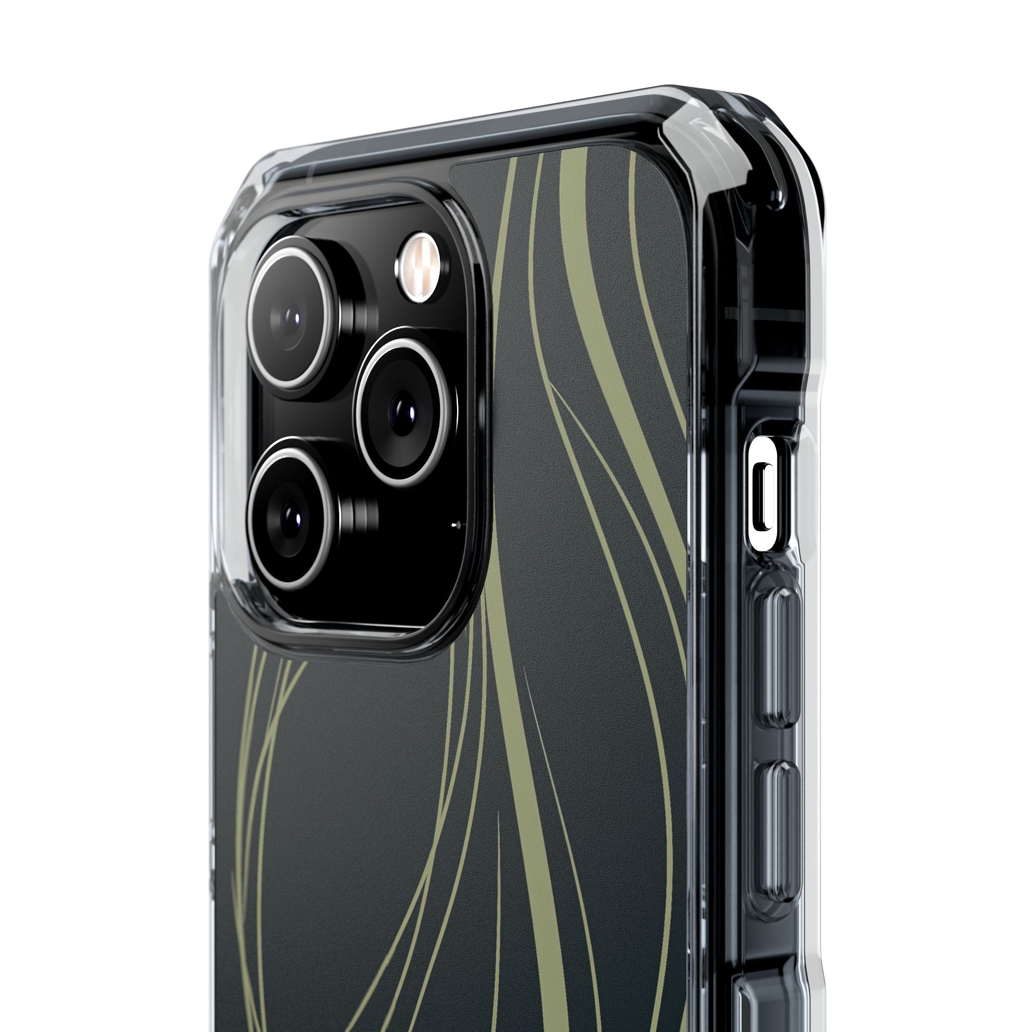 Green Impact MagSafe Phone Case for iPhone - Obsidian Sage Flow