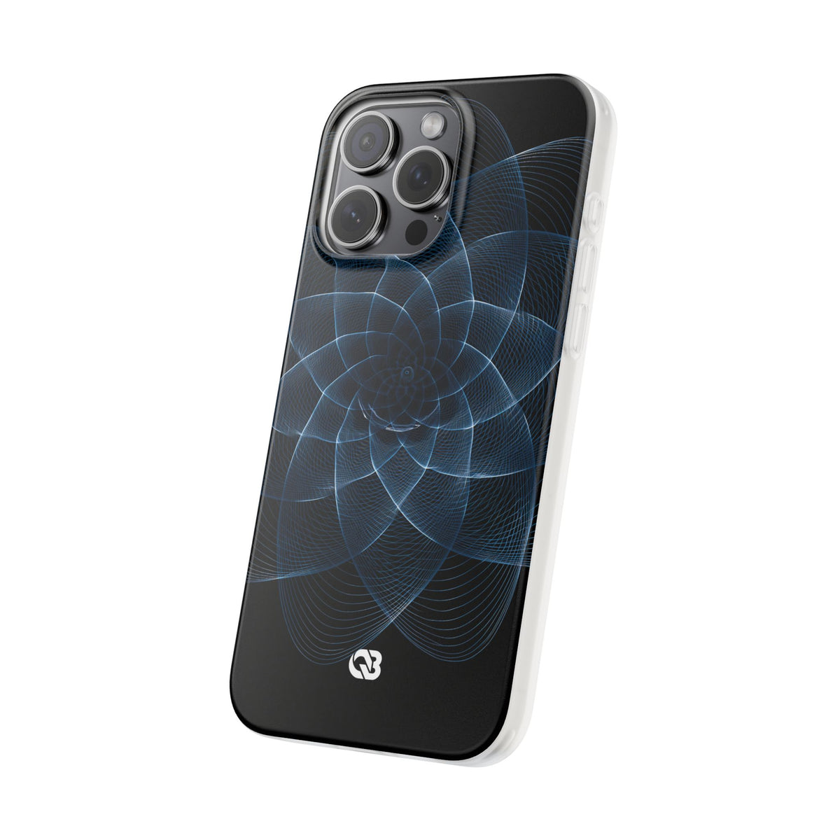Blue Lite Phone Case for iPhone - Cobalt Geometric Bloom