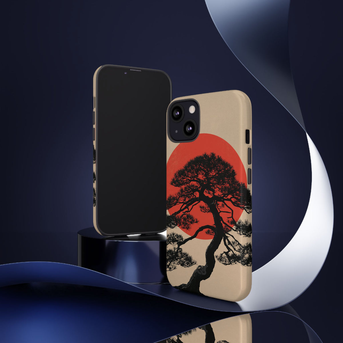 Crimson Pine Solitude · Tough Phone Case for iPhone · Beige