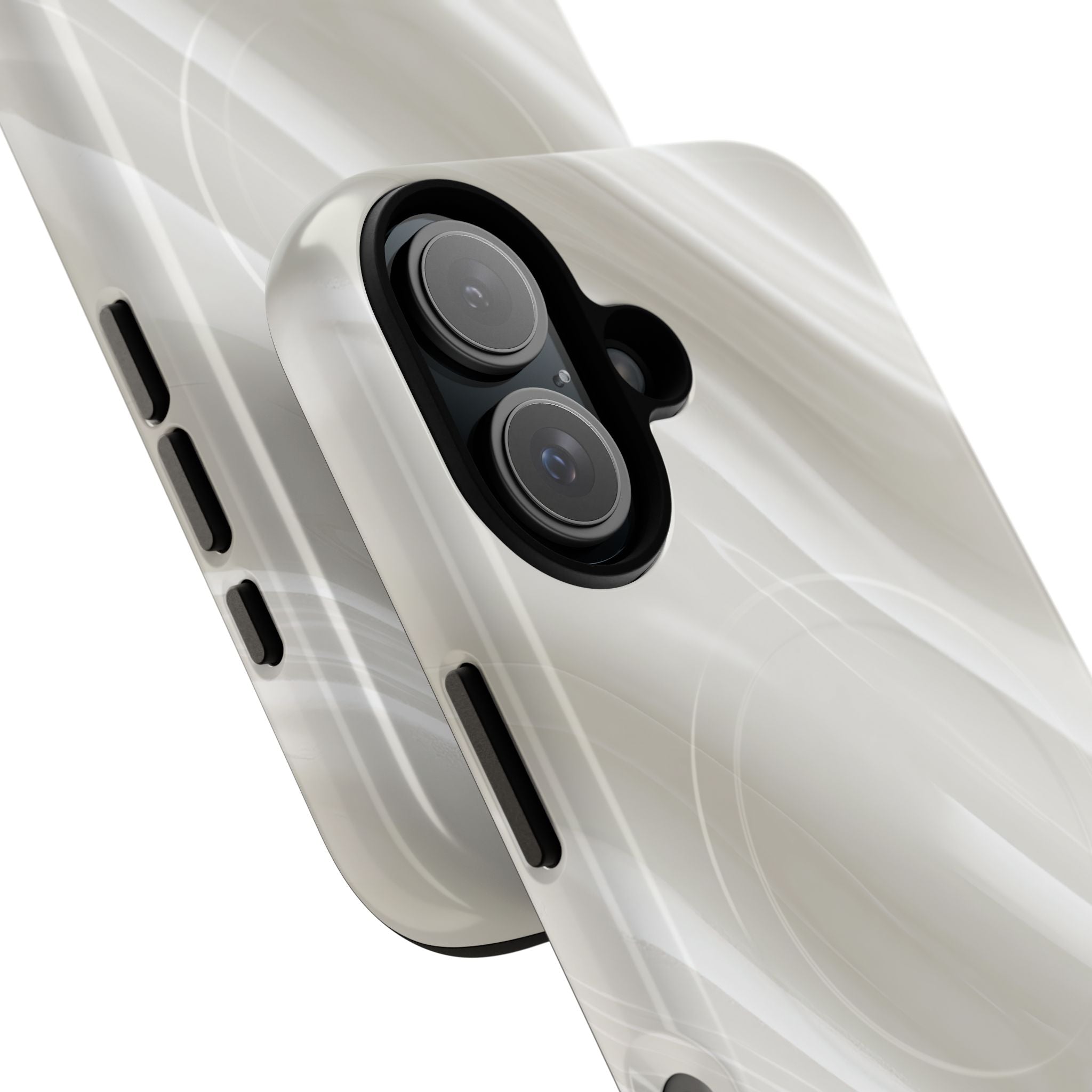 White Tough 2.0 Magsafe Phone Case for iPhone - Polished Ivory Wave