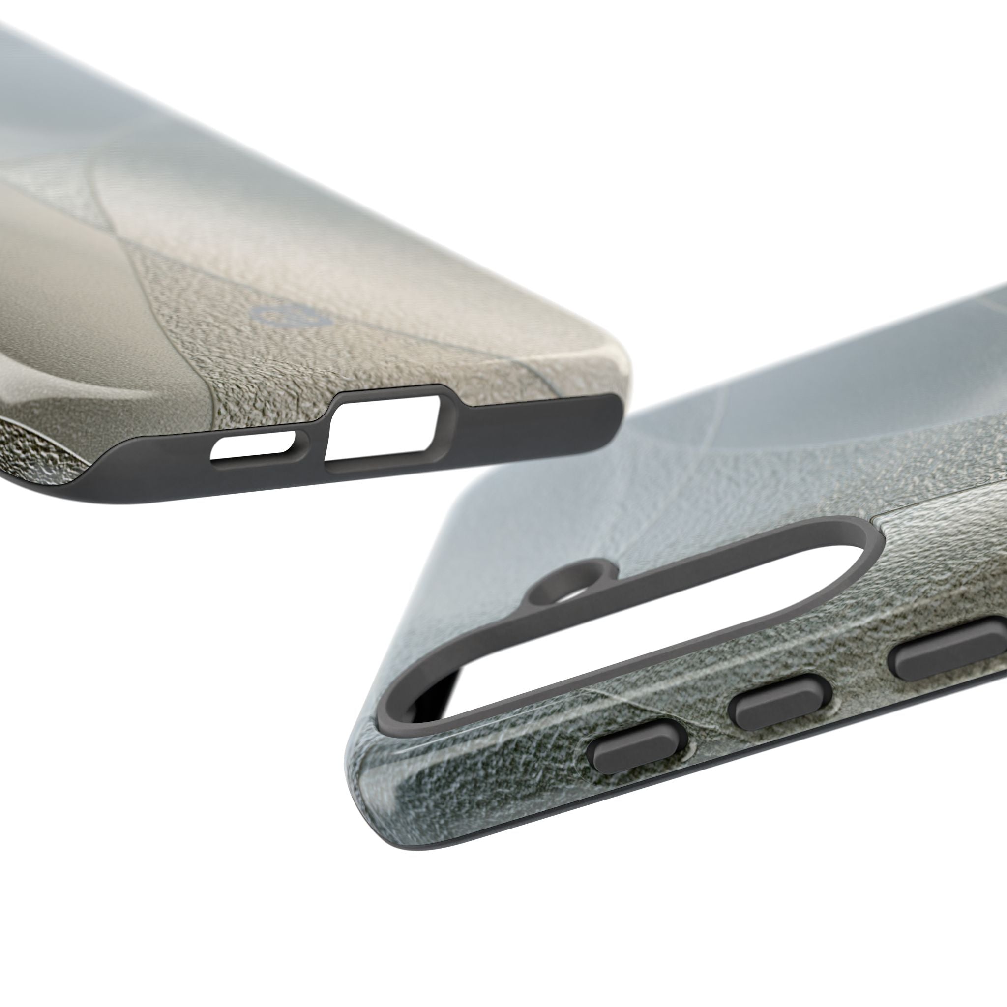 Silver Tough Phone Case for Samsung - Frosted Silver Mosaic