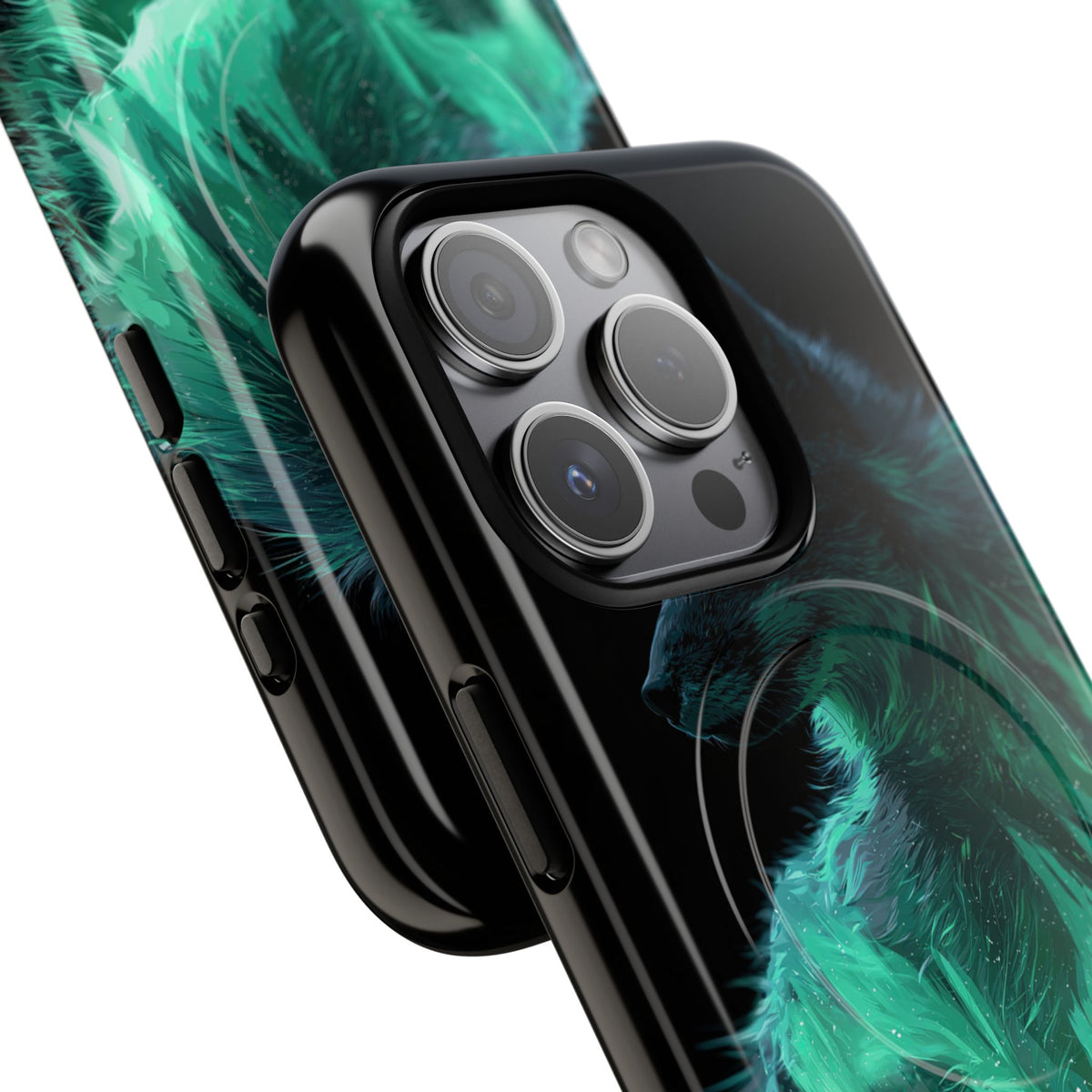 Nordic Aurora Fox · Tough 2.0 Magnetic Phone Case for iPhone · Teal