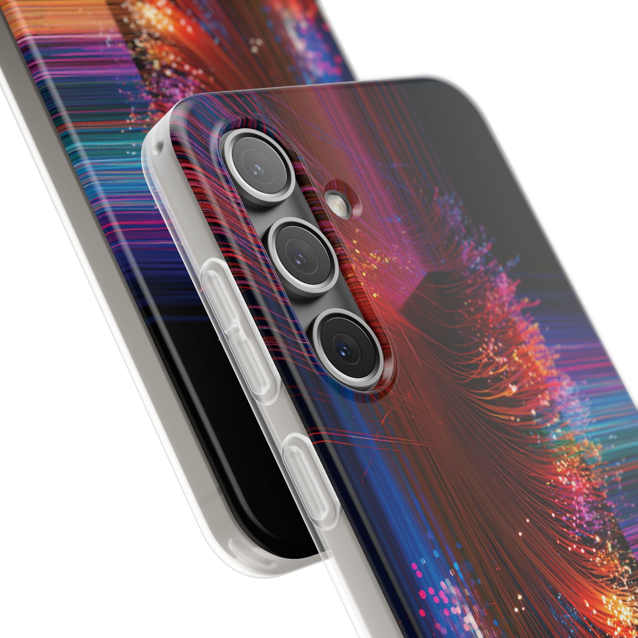 Black Lite Phone Case for Samsung - Cyber Optic Streak